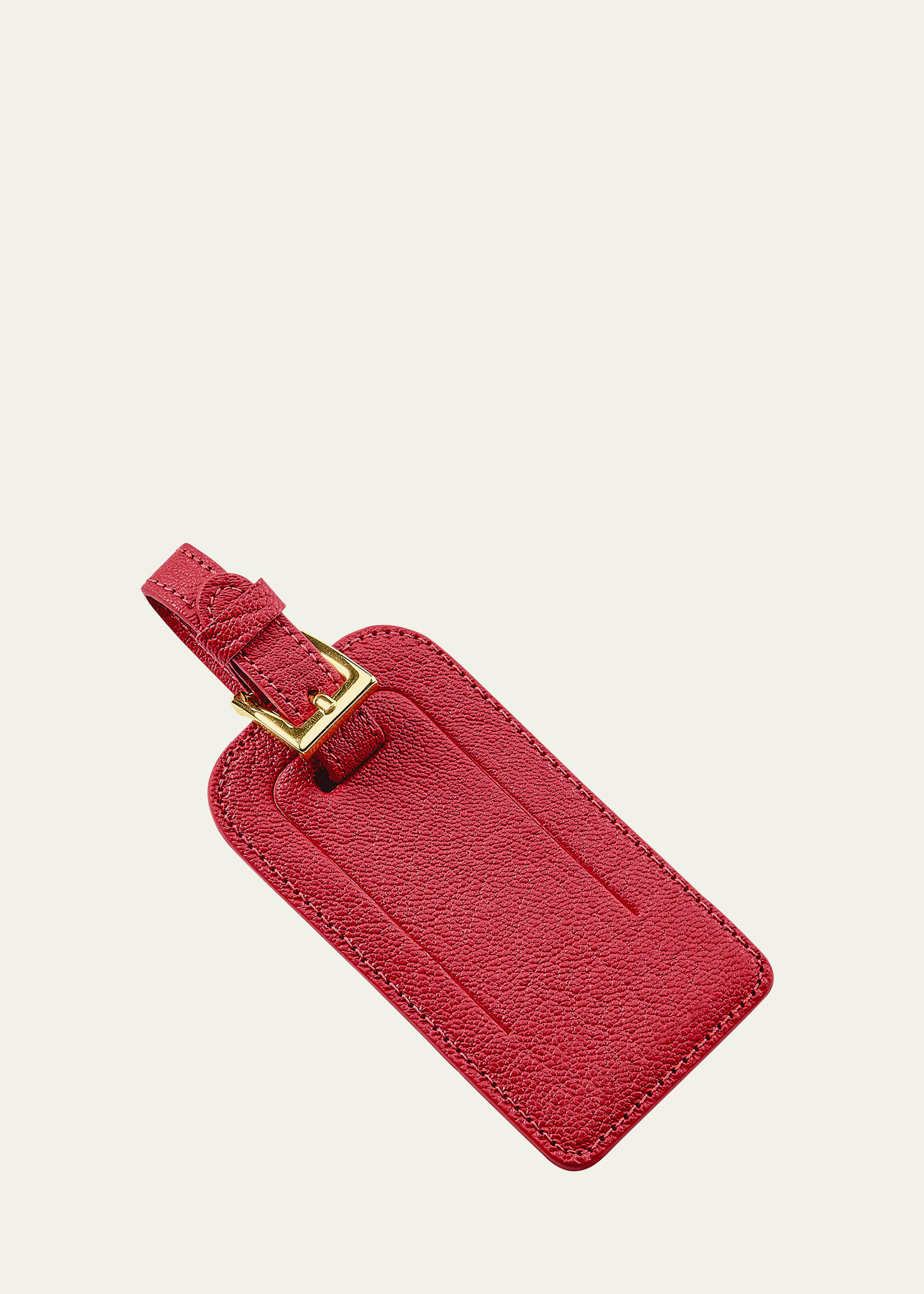Bergdorf Goodman Leather Luggage Tag In Red
