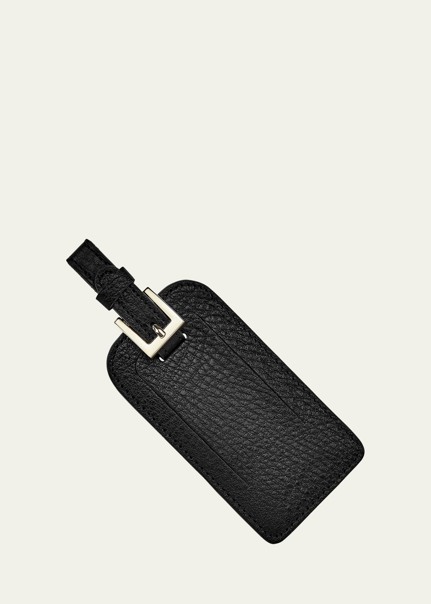 Bergdorf Goodman Leather Luggage Tag In Black