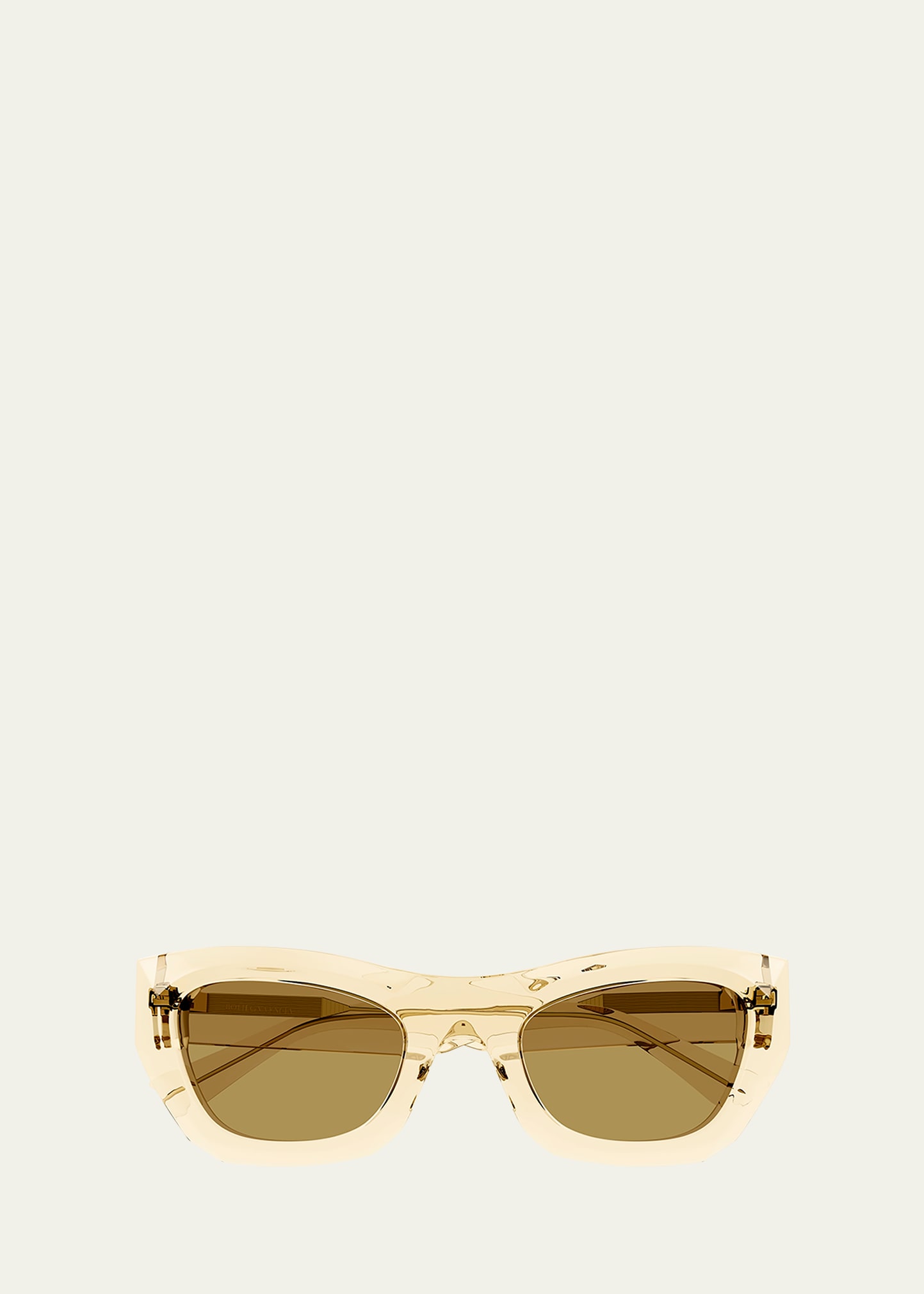 Bottega Veneta Acetate Cat-eye Sunglasses In Yellow