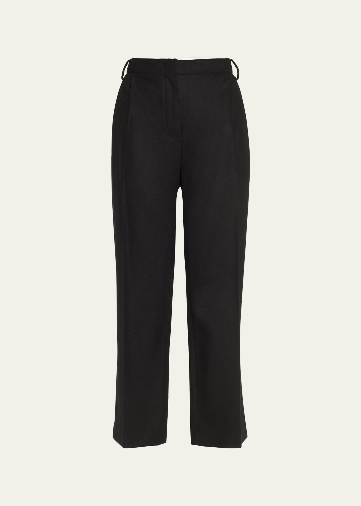 Shop Interior The Ren Pleated Trousers In Black