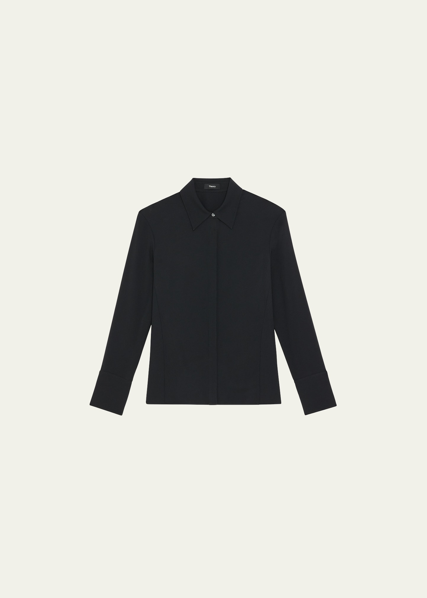 Theory Button Down Shirt In Blk