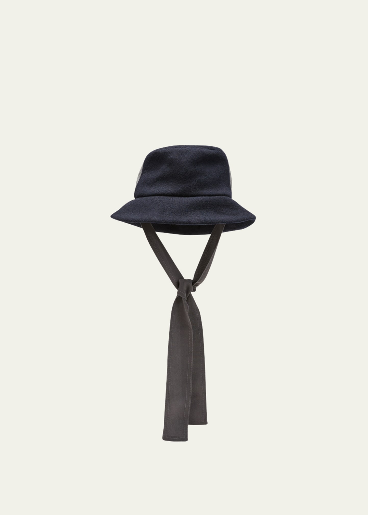 Lola Hats Center Field Wool Bucket Hat In Navy Grey