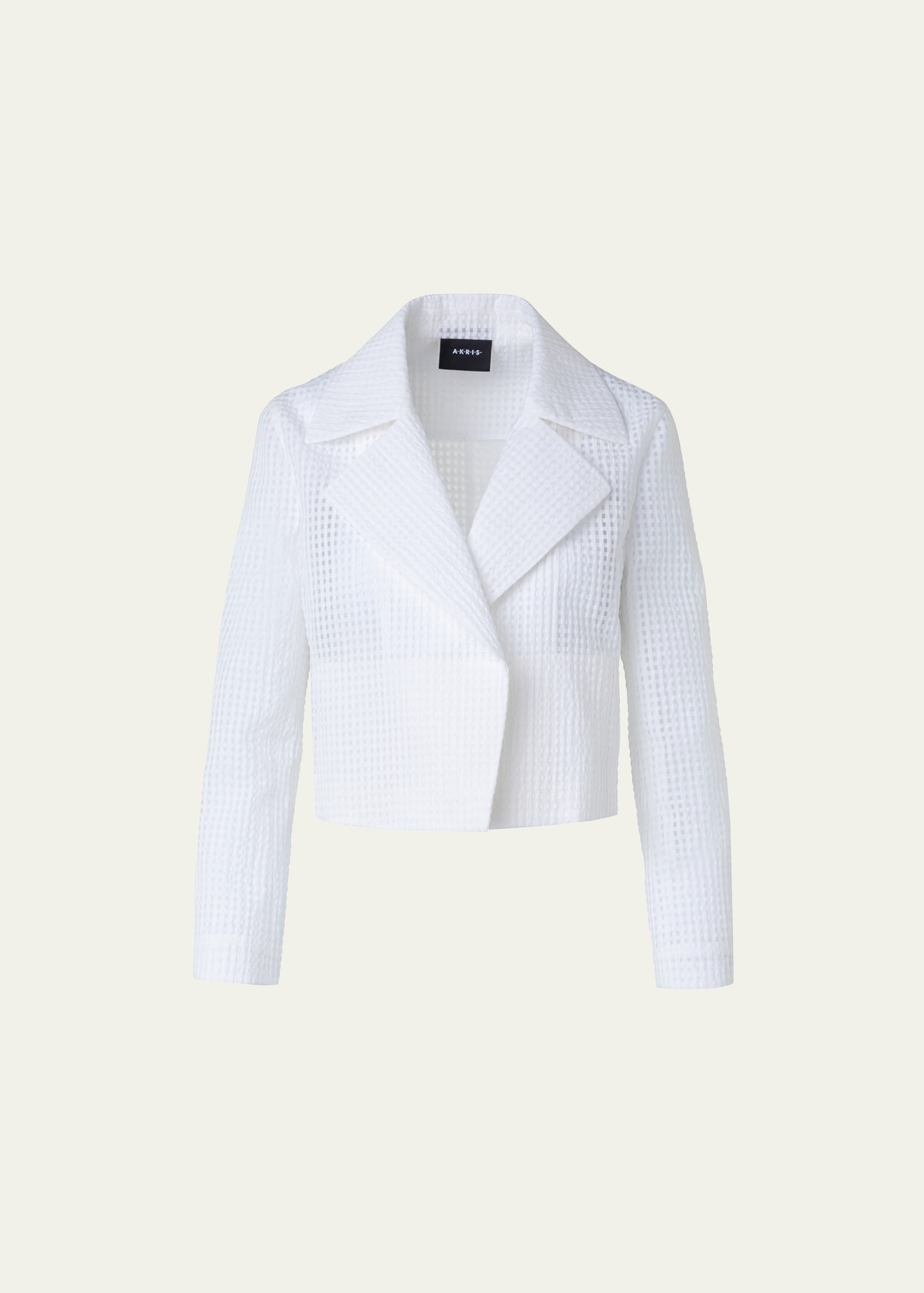 Akris Taylor Short Open-Front Grid Jacket | Smart Closet