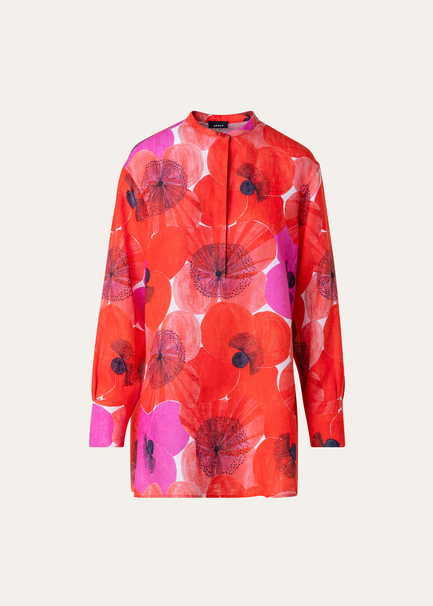 Akris Poppy Printed Tunic In Poppy