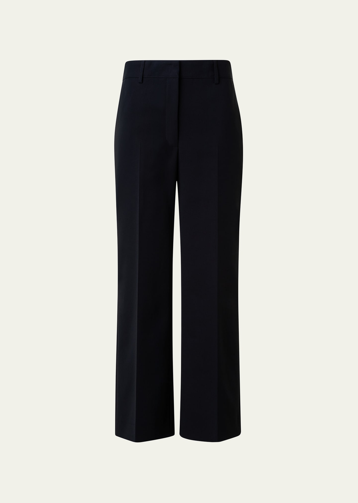 Shop Akris Flora Cropped Wide-leg Pants In Black