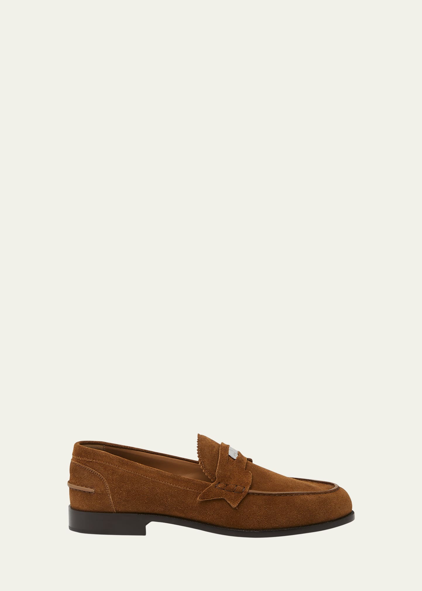 Christian Louboutin Men's Penny Leather Penny Loafers In Brown