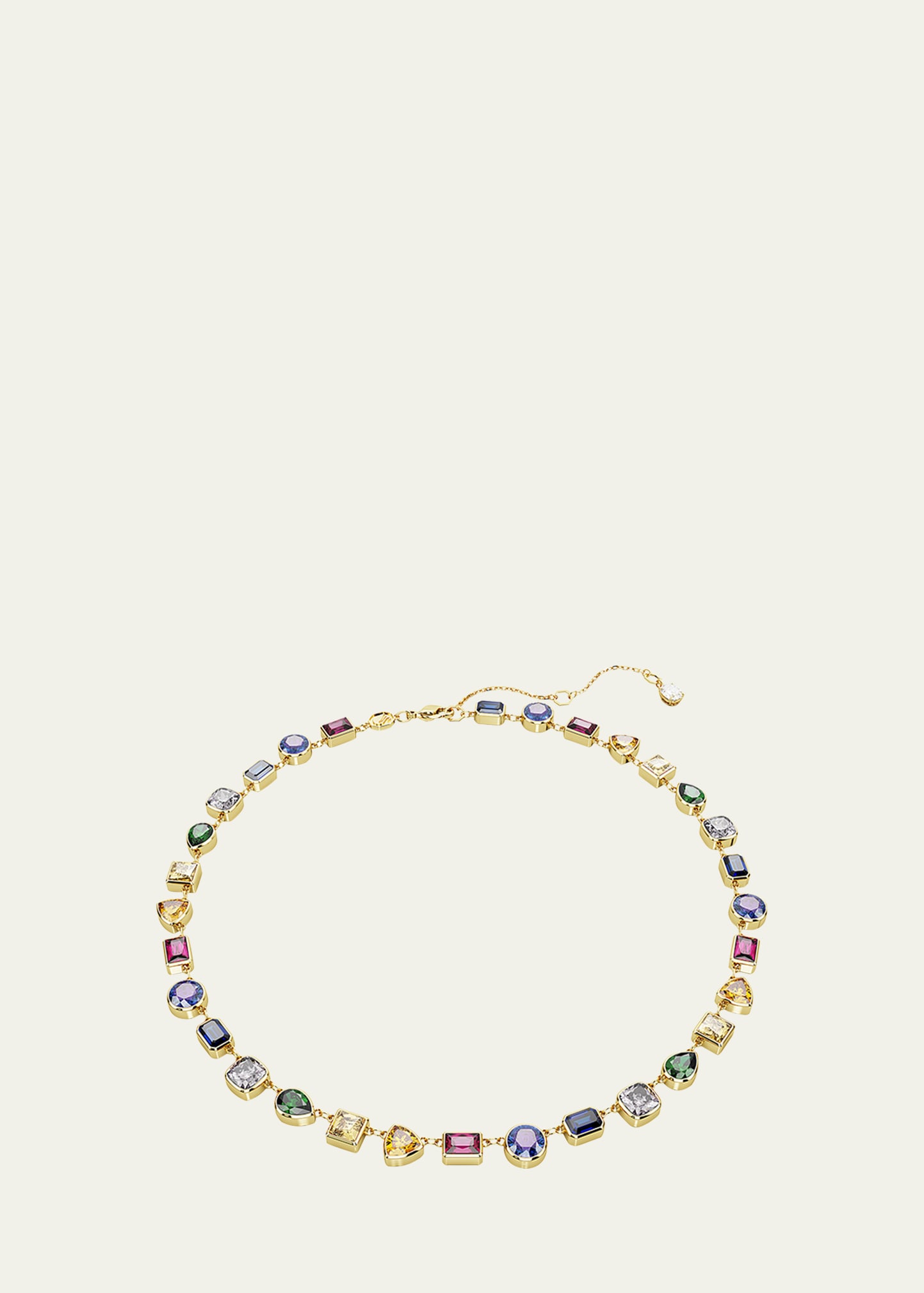 Stilla Gold-Tone Mix-Cut Multicolor Crystal Necklace