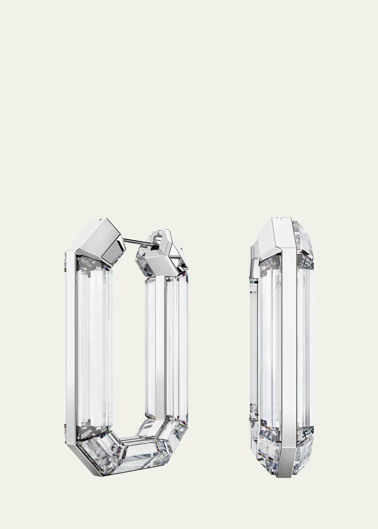 Swarovski Lucent Polished-finish Earrings In Crystal