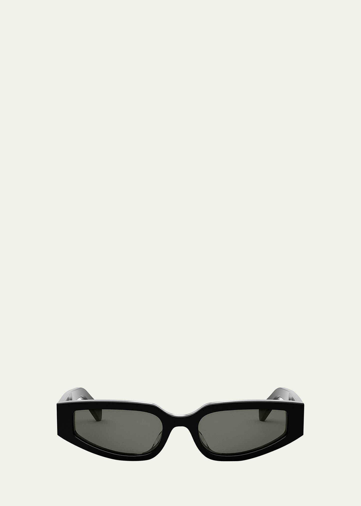 Celine Triomphe Sleek Acetate Cat-eye Sunglasses In Sblk/smk