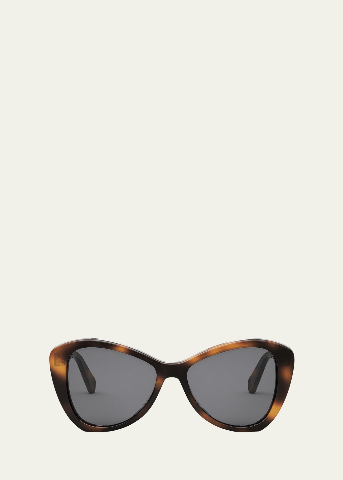 Celine Thin Acetate Butterfly Sunglasses In Colhav/smk