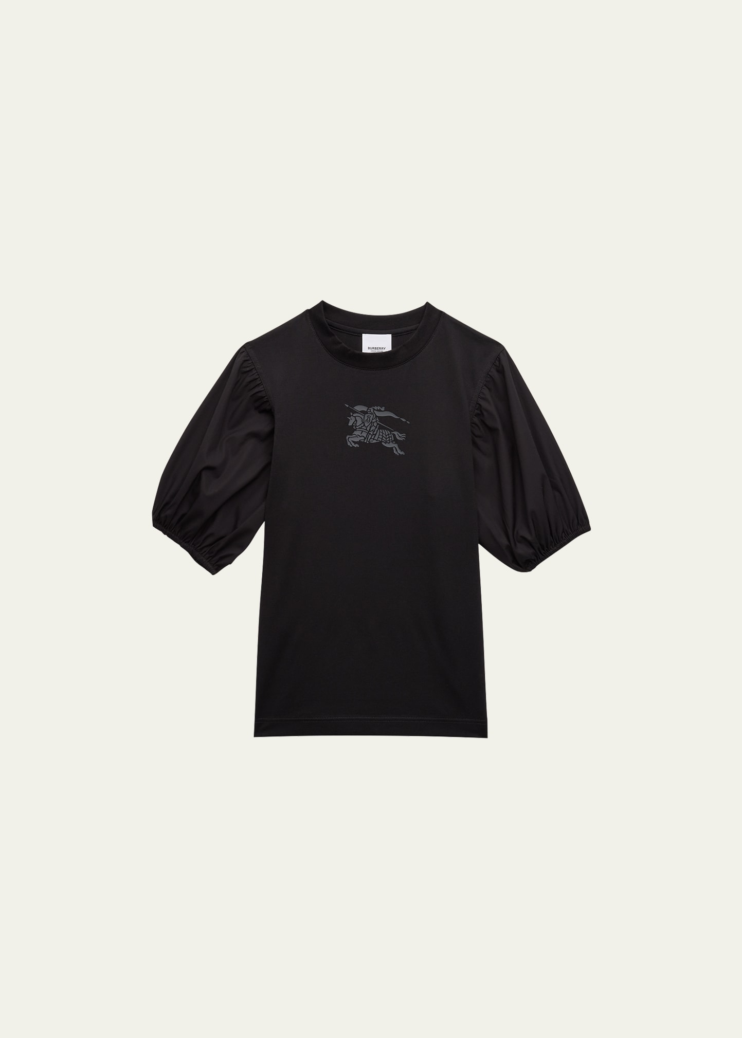 Burberry Kids' Girl's Hertha Equestrian Knight Design-print T-shirt In Black