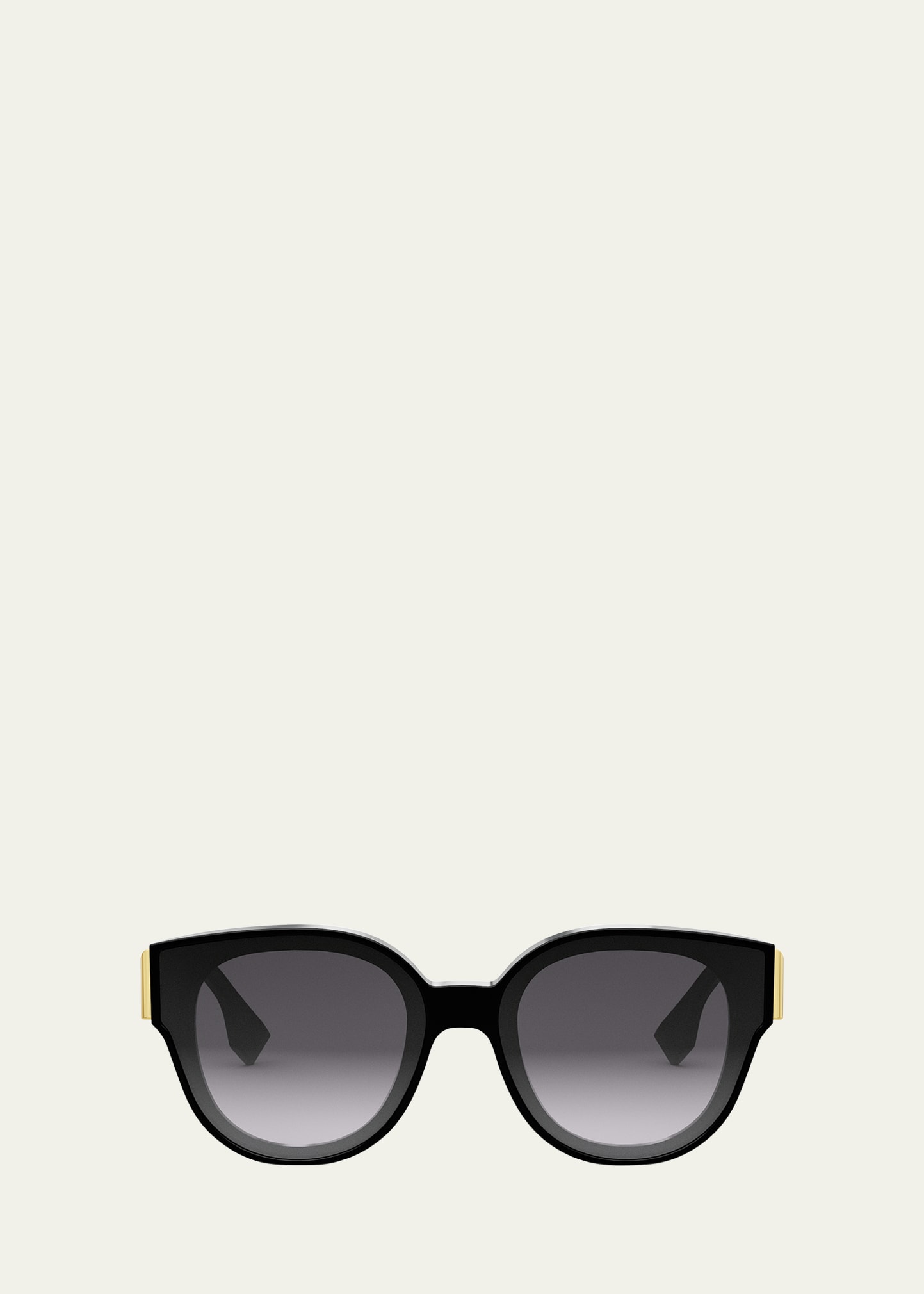 Fendi First Acetate Round Sunglasses In Sblk/smkg