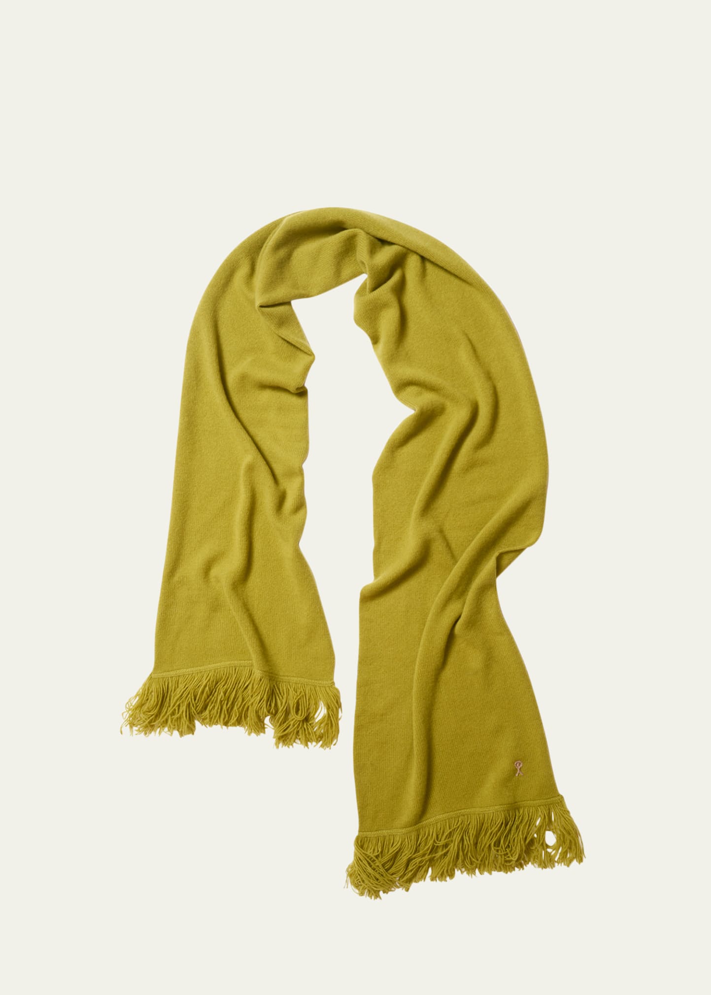 The Elder Statesman Dip Heavy Cashmere Scarf In C862 Ivory Snap P