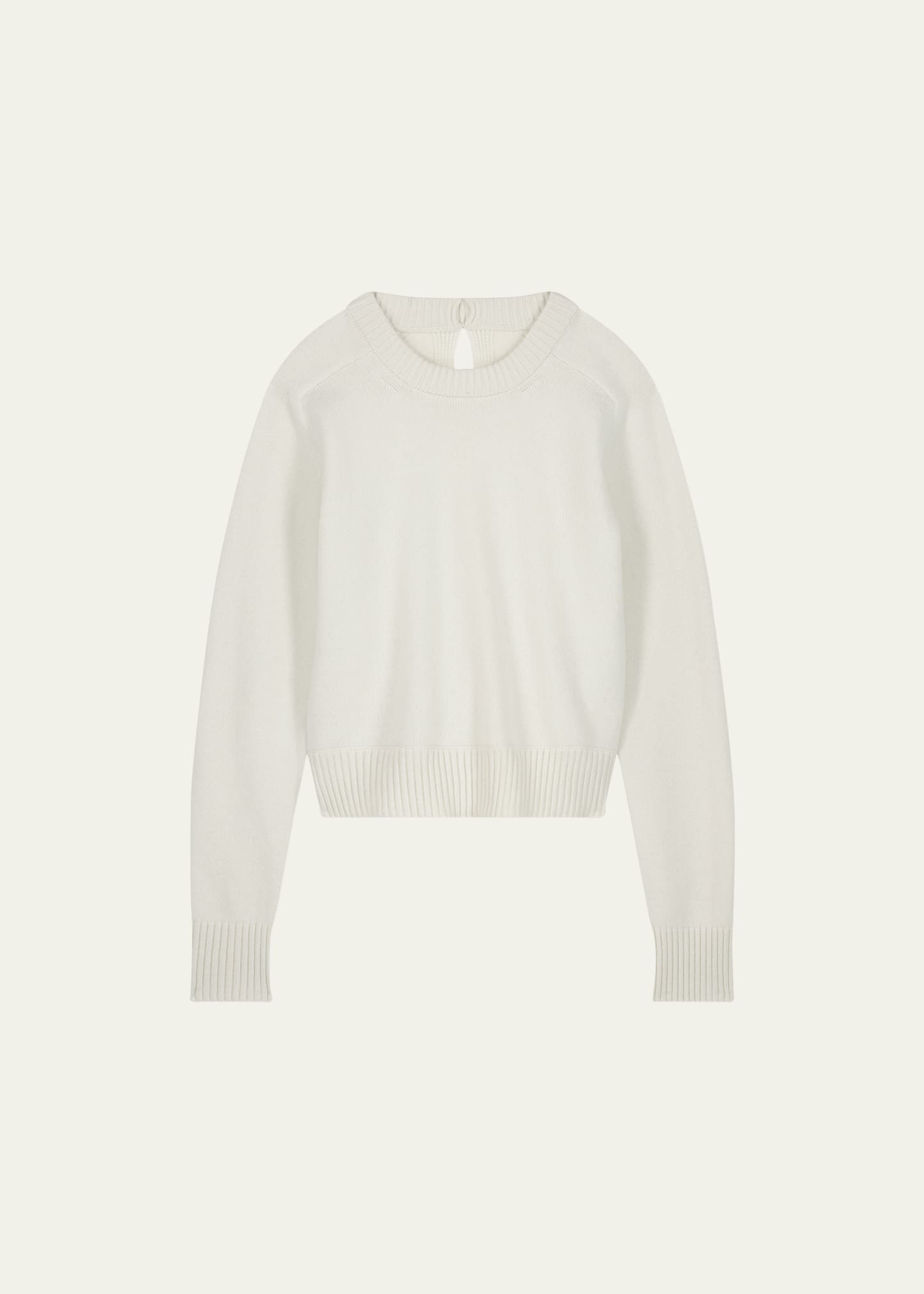 Shang Xia Open-back Wool Cashmere Sweater In Magnolia
