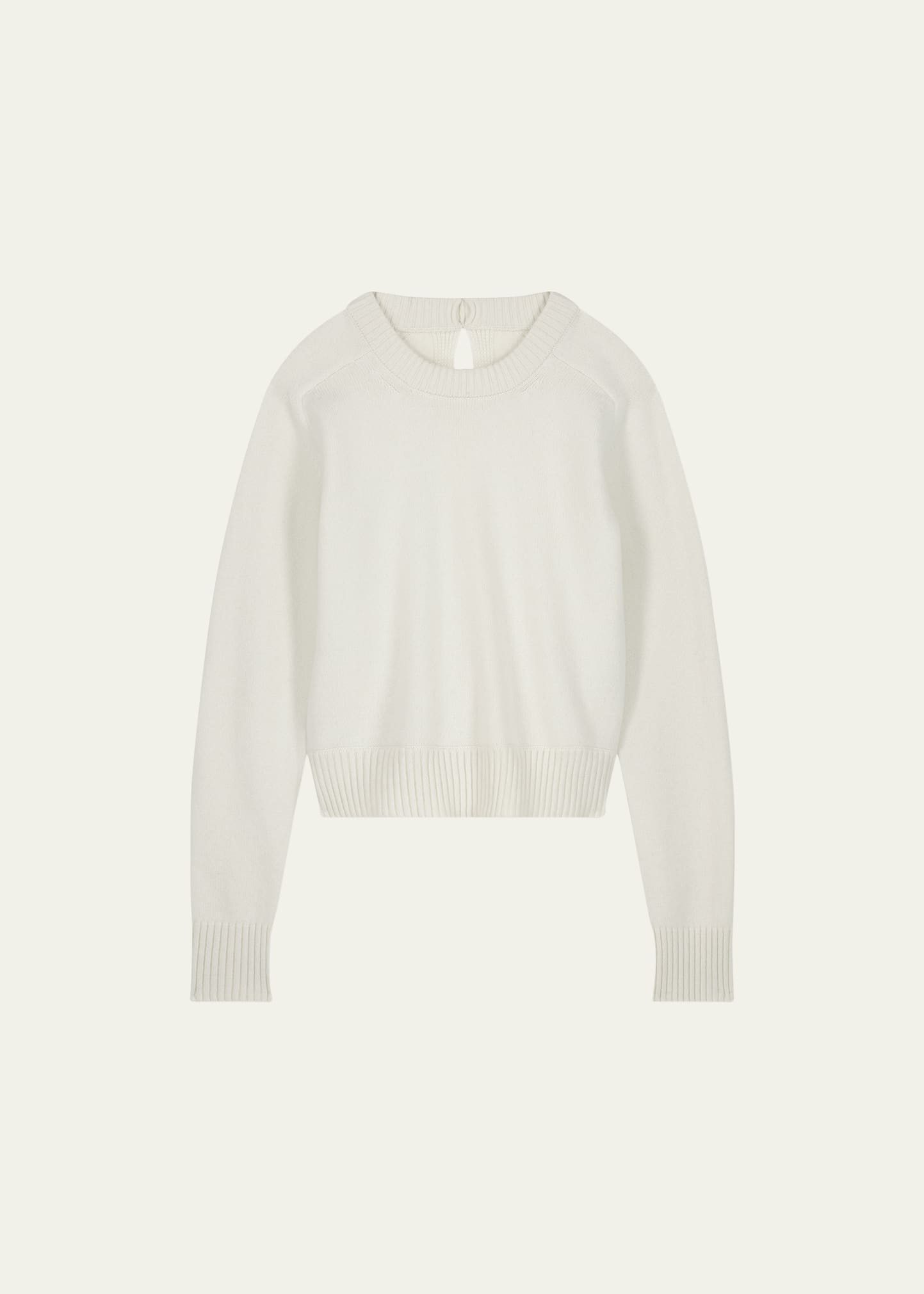 Open-Back Wool Cashmere Sweater