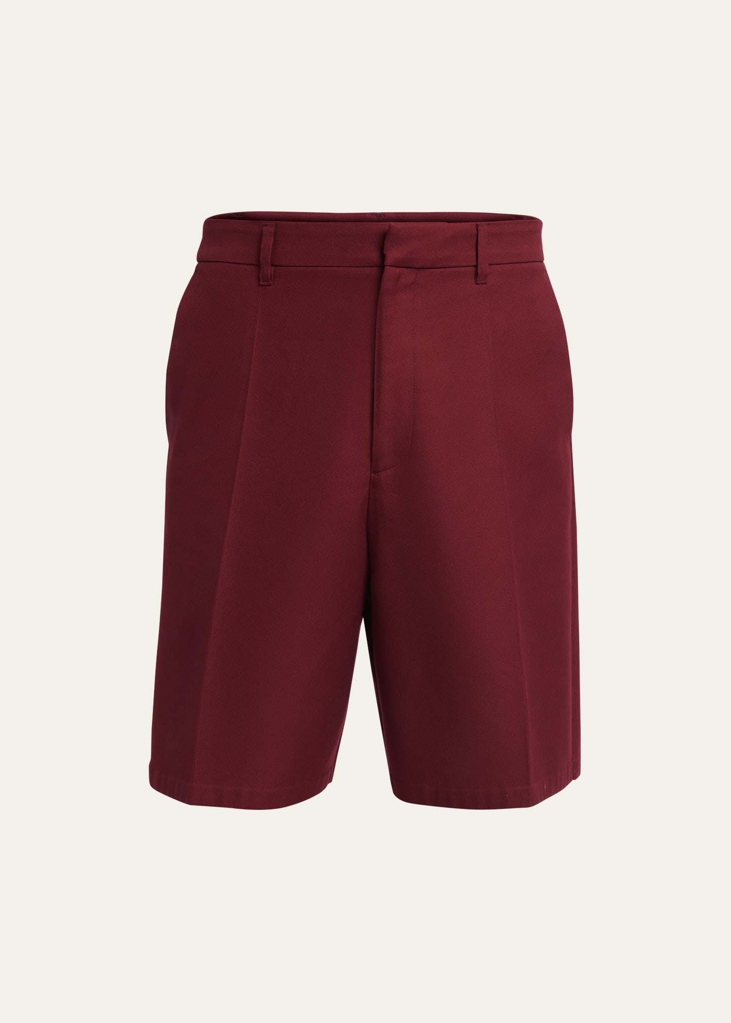 Shop Valentino Men's Double Cotton Bermuda Shorts In Rubin