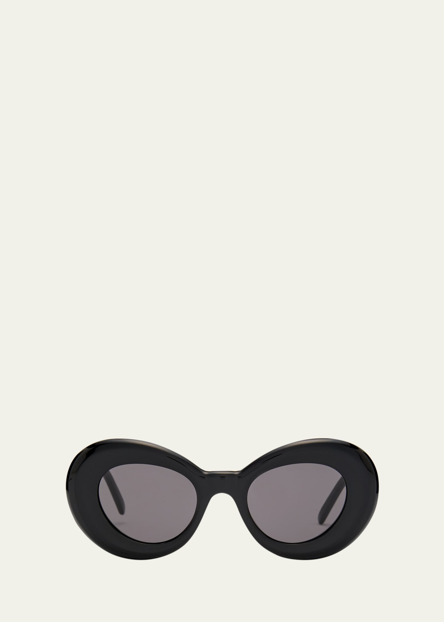 Loewe Curvy Logo Acetate Butterfly Sunglasses In Black