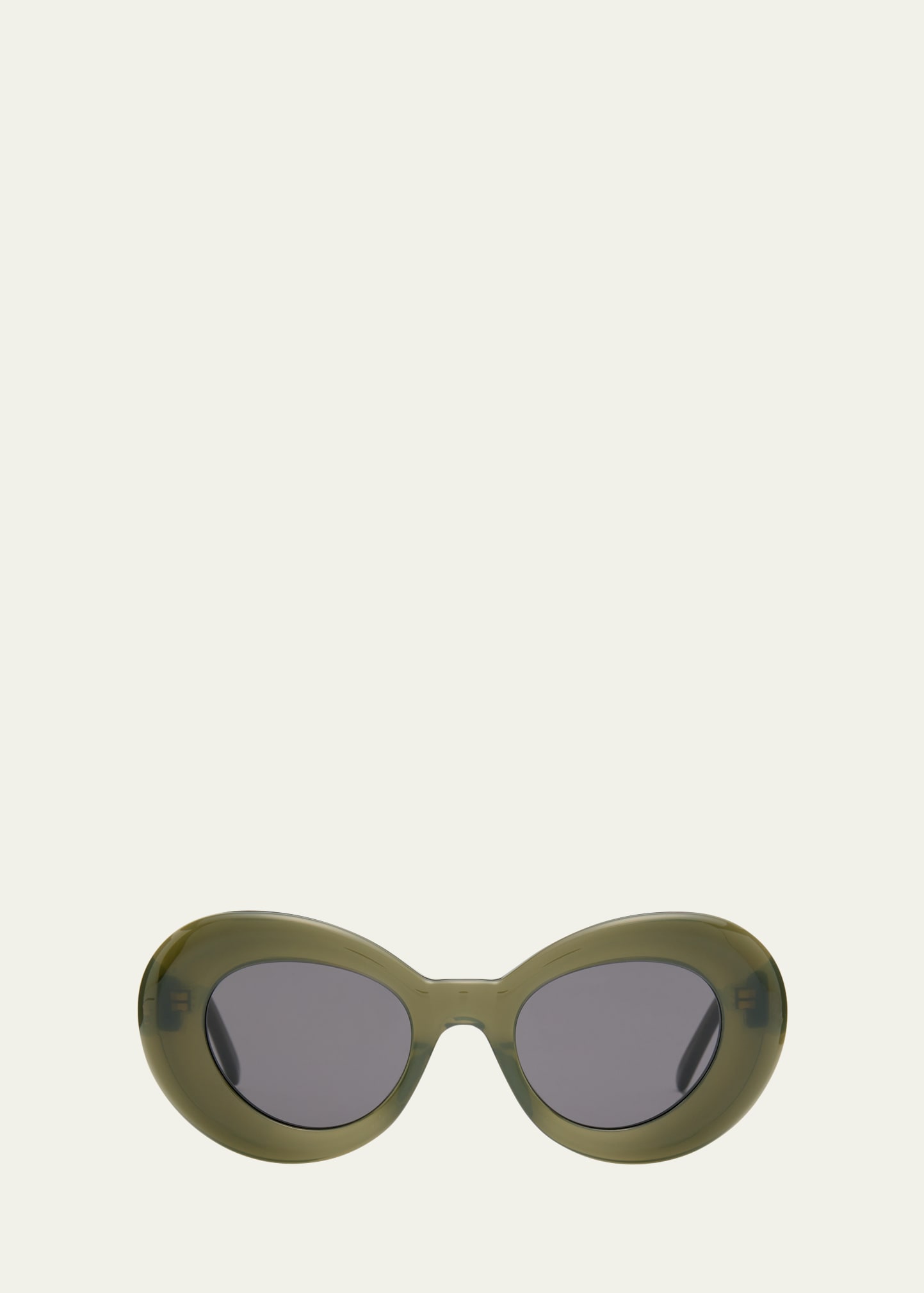 Loewe Curvy Logo Acetate Butterfly Sunglasses In Green
