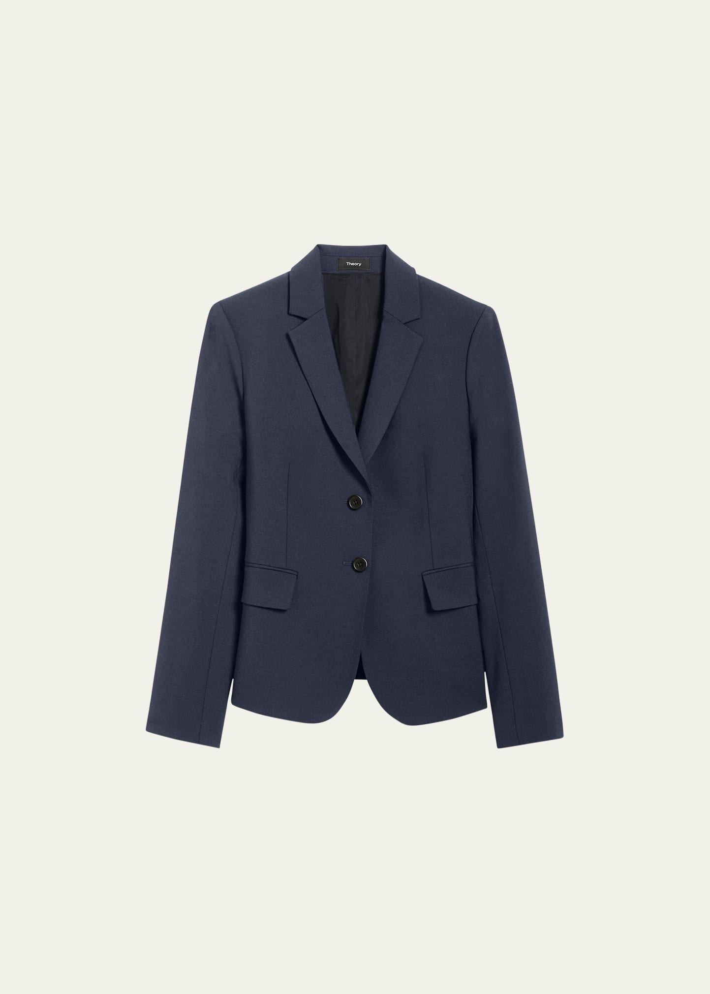 Theory Carissa Blazer In Good Wool In Nocturne Navy