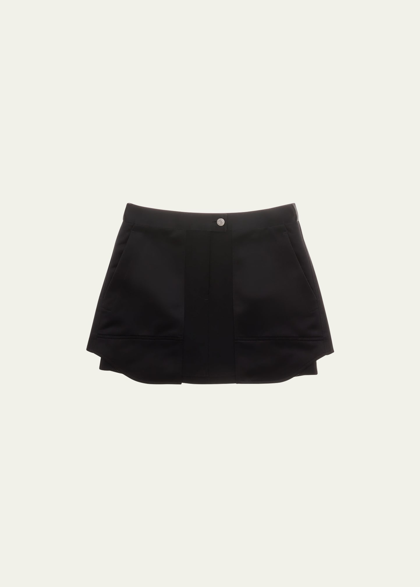 Shop Helmut Lang Inside Out Satin Mini Skirt In Blk