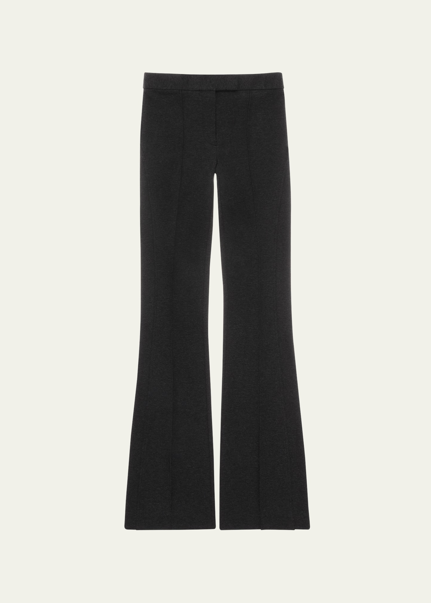 Helmut Lang Seamed Viscose-twill Bootcut Pants In Char