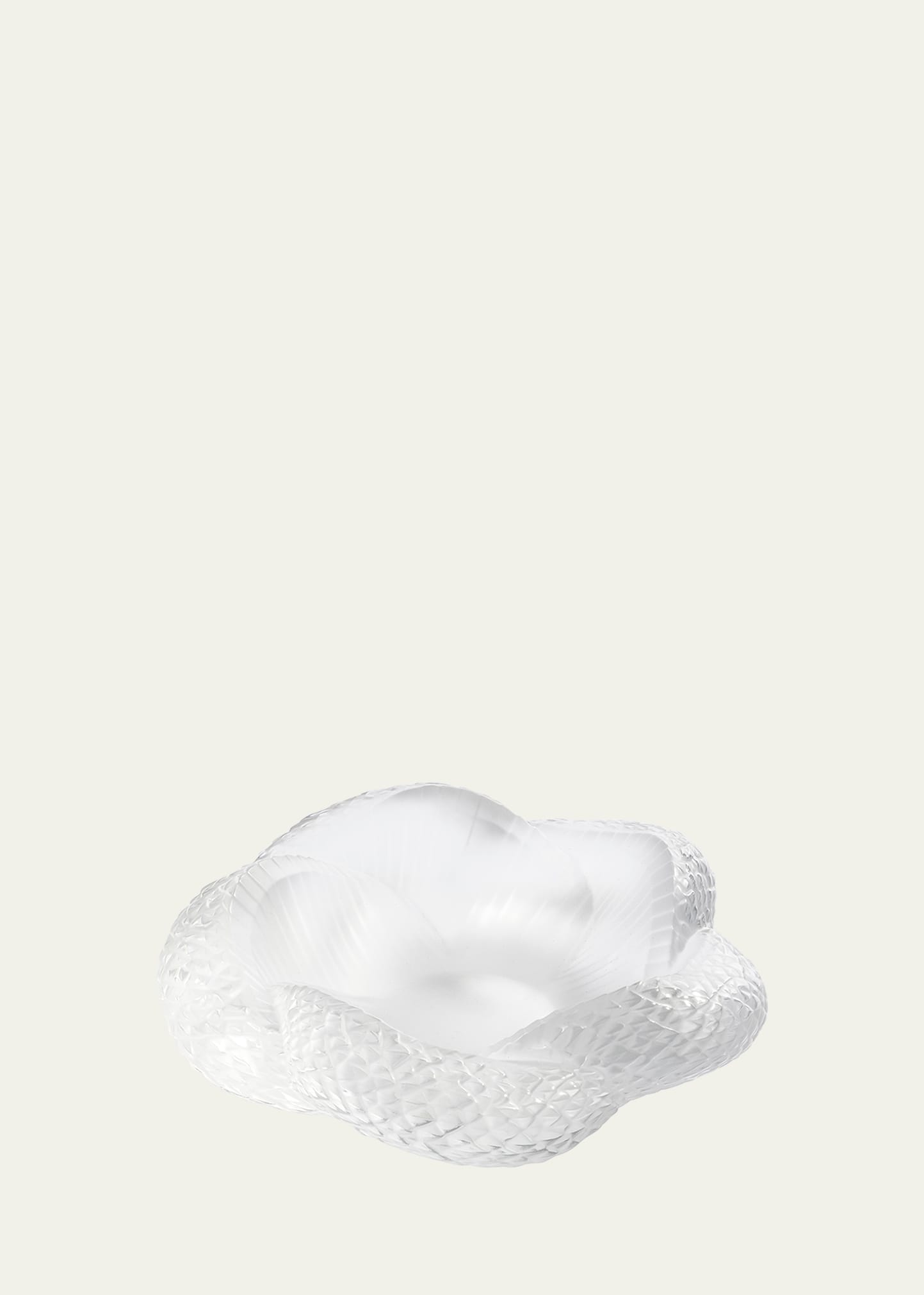 Lalique Serpent Bowl, Clear In White