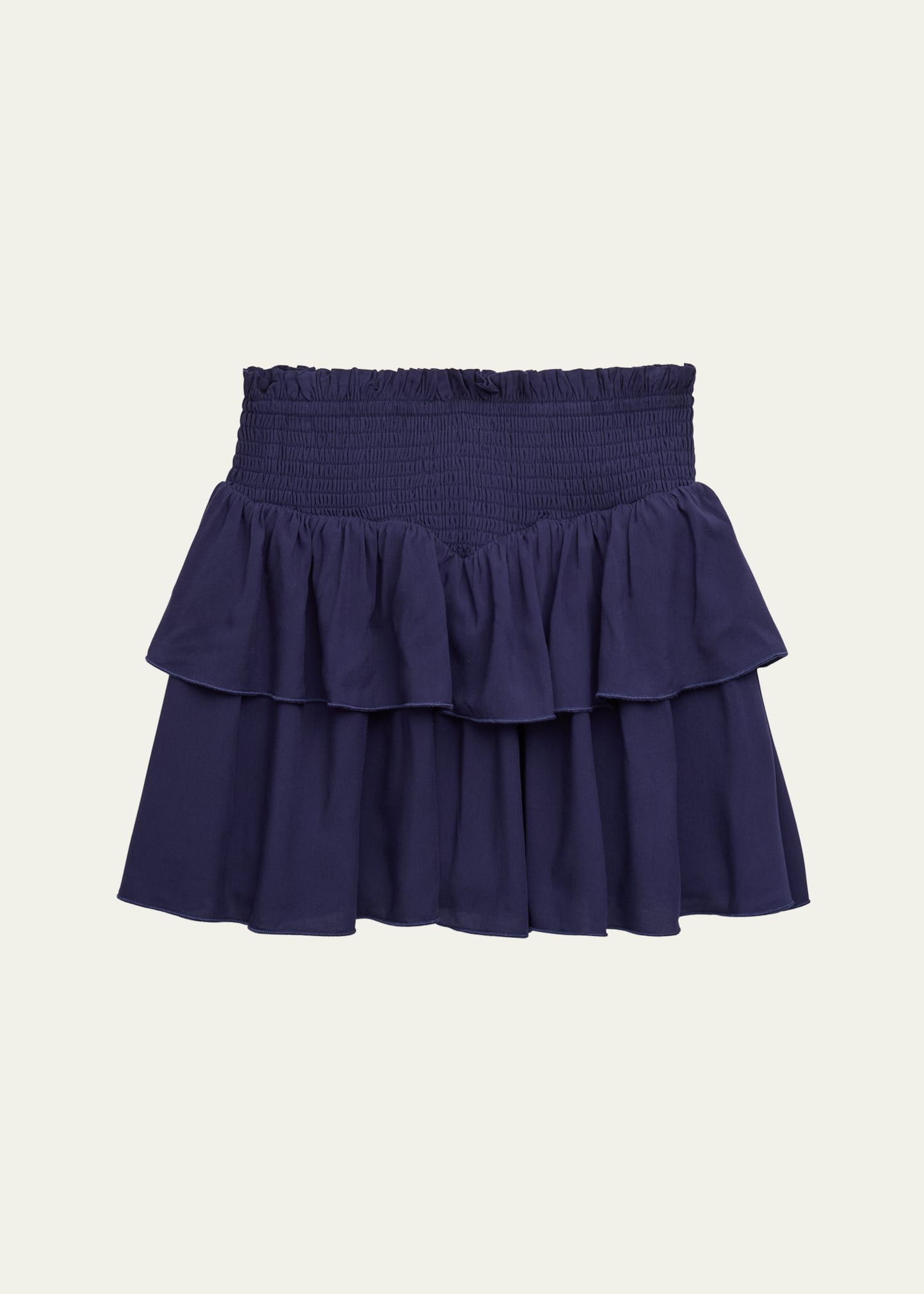 Katiej Nyc Girl's Brooke Smocked Skirt In Evblu