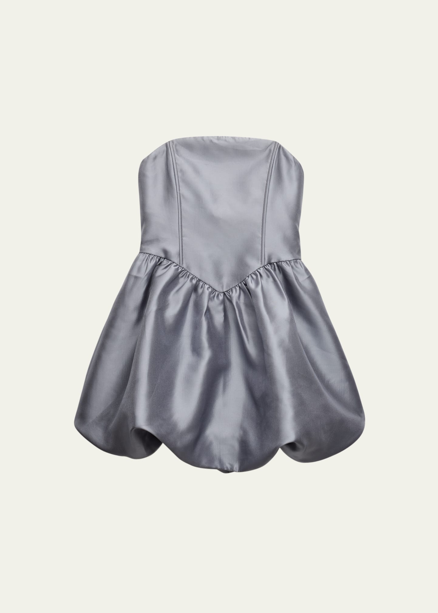 Katiej Nyc Kids' Girl's Oona Puff Dress In Silver
