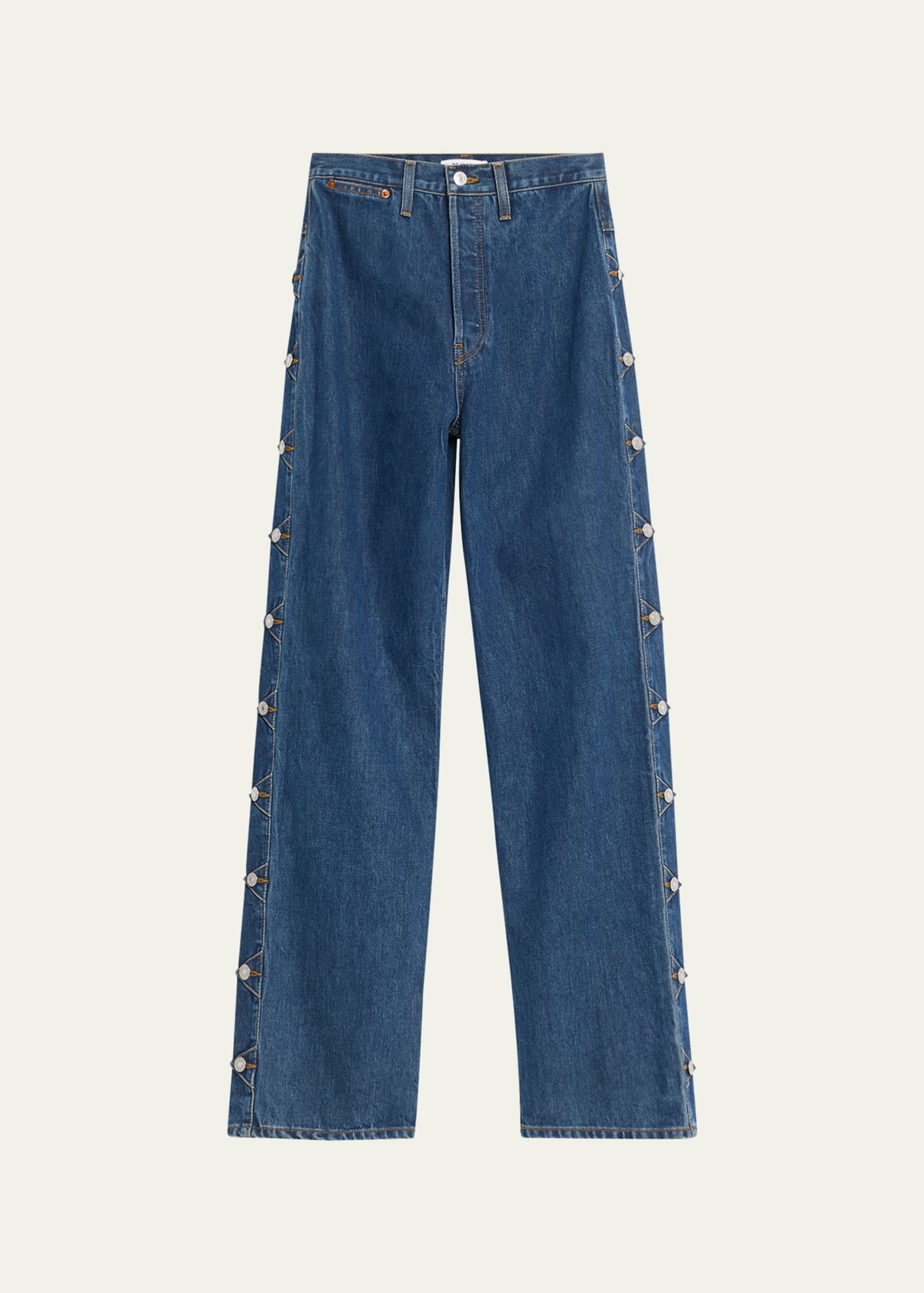 RE/DONE WESTERN LOOSE HIGH RISE STRAIGHT-LEG JEANS