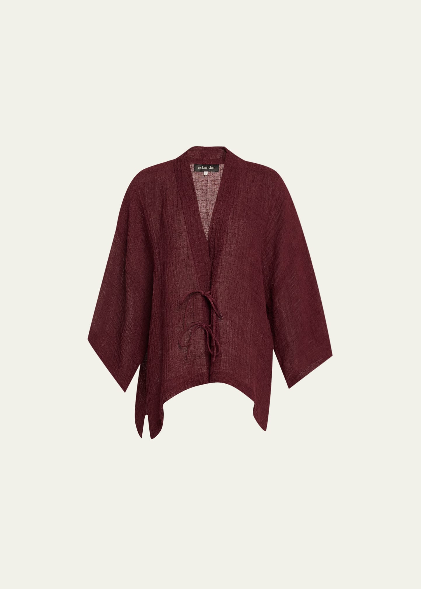 Eskandar Shanghai Jacket (mid Length) In Cochineal