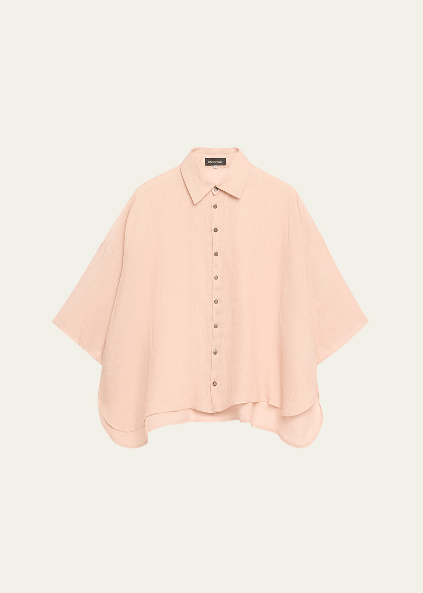 Wide A-Line Collar Shirt (Mid Length)