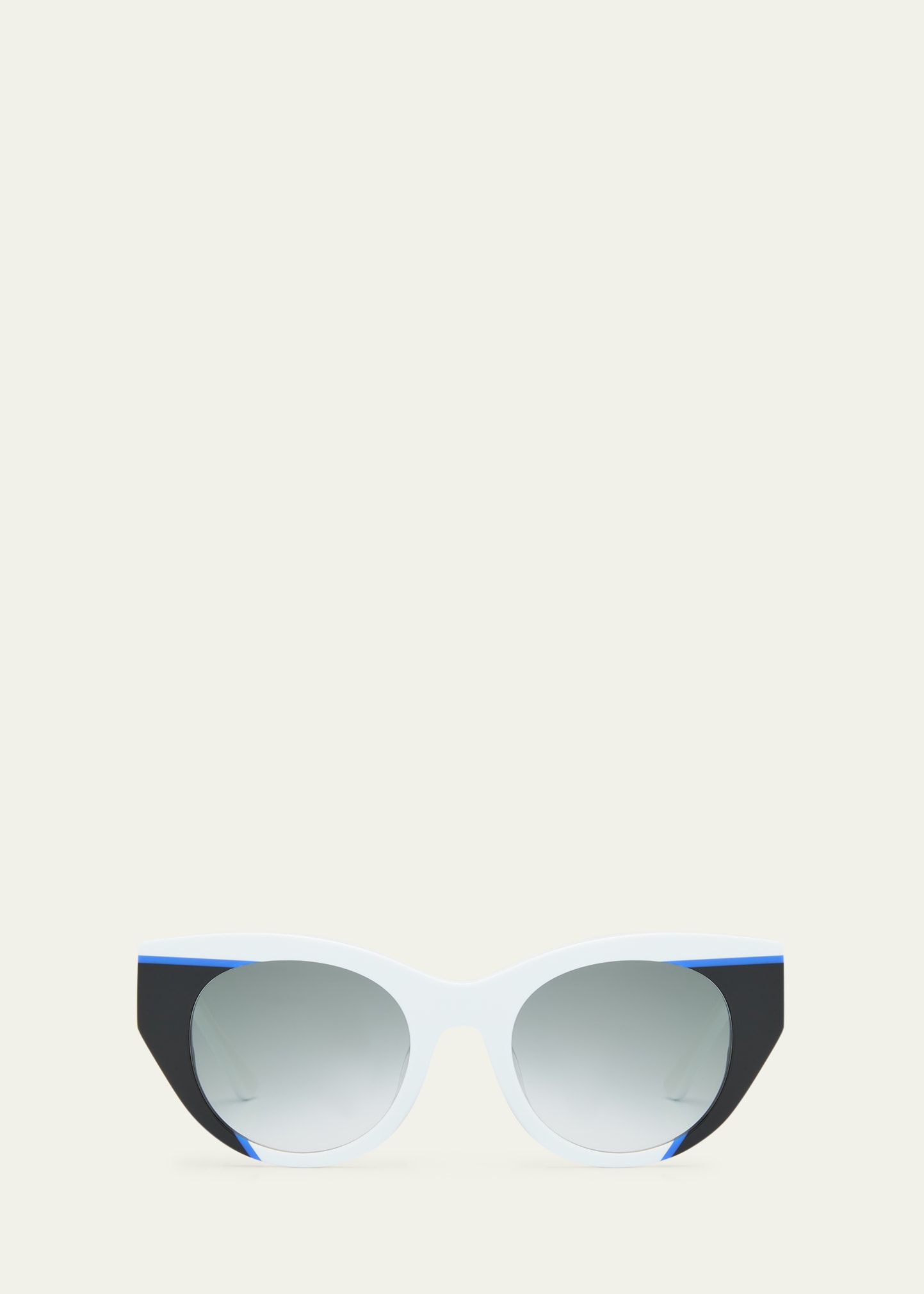 Thierry Lasry Murdery 002 Acetate Cat-eye Sunglasses In White