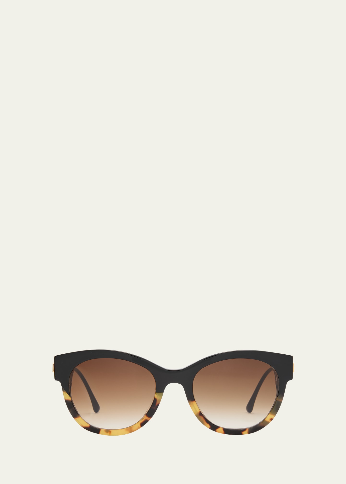 Shop Thierry Lasry Peachy 101 Acetate & Metal Cat-eye Sunglasses In Black