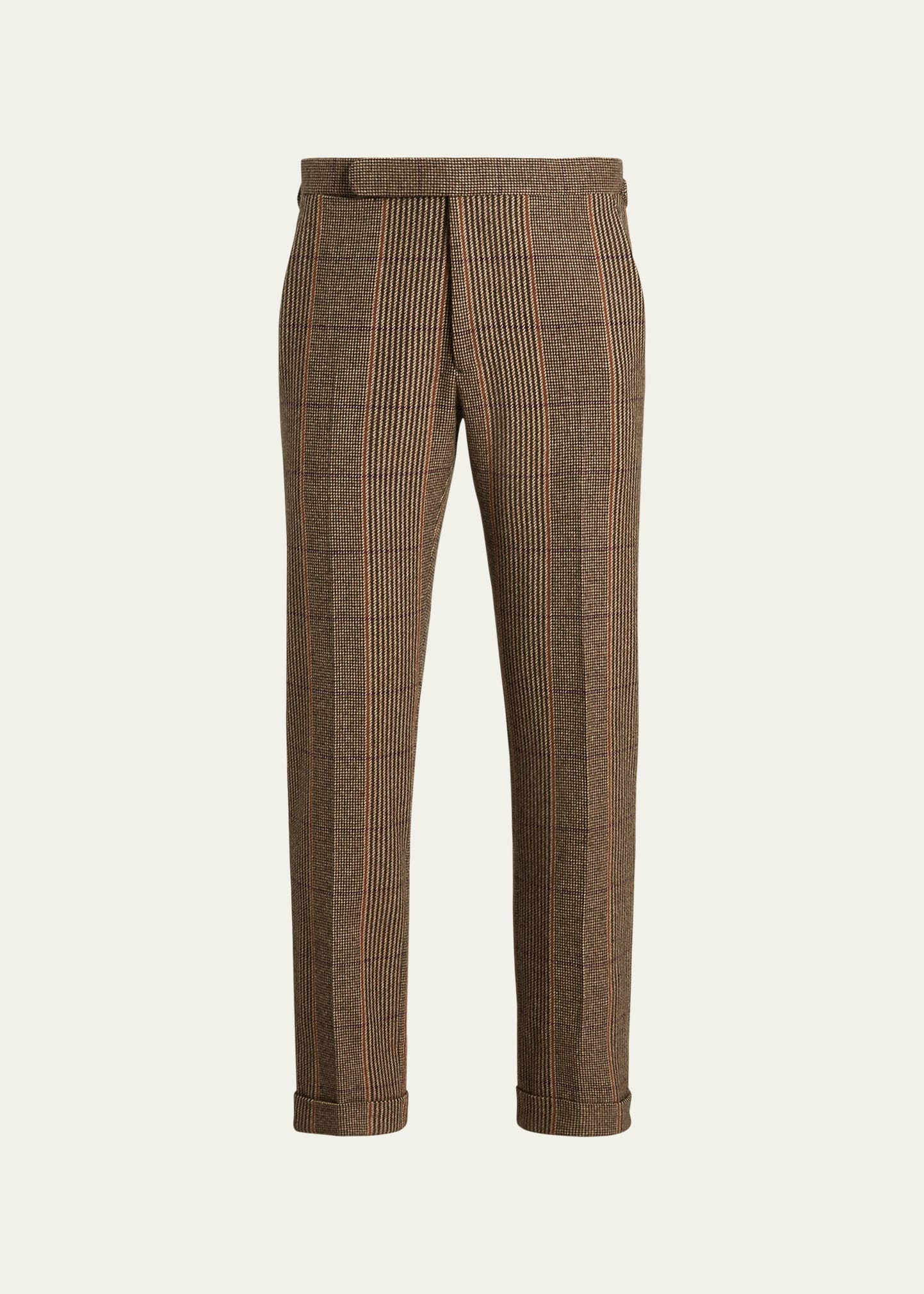 Ralph Lauren Purple Label Men's Gregory Patterned Cashmere Trousers In Bwmwogcrb