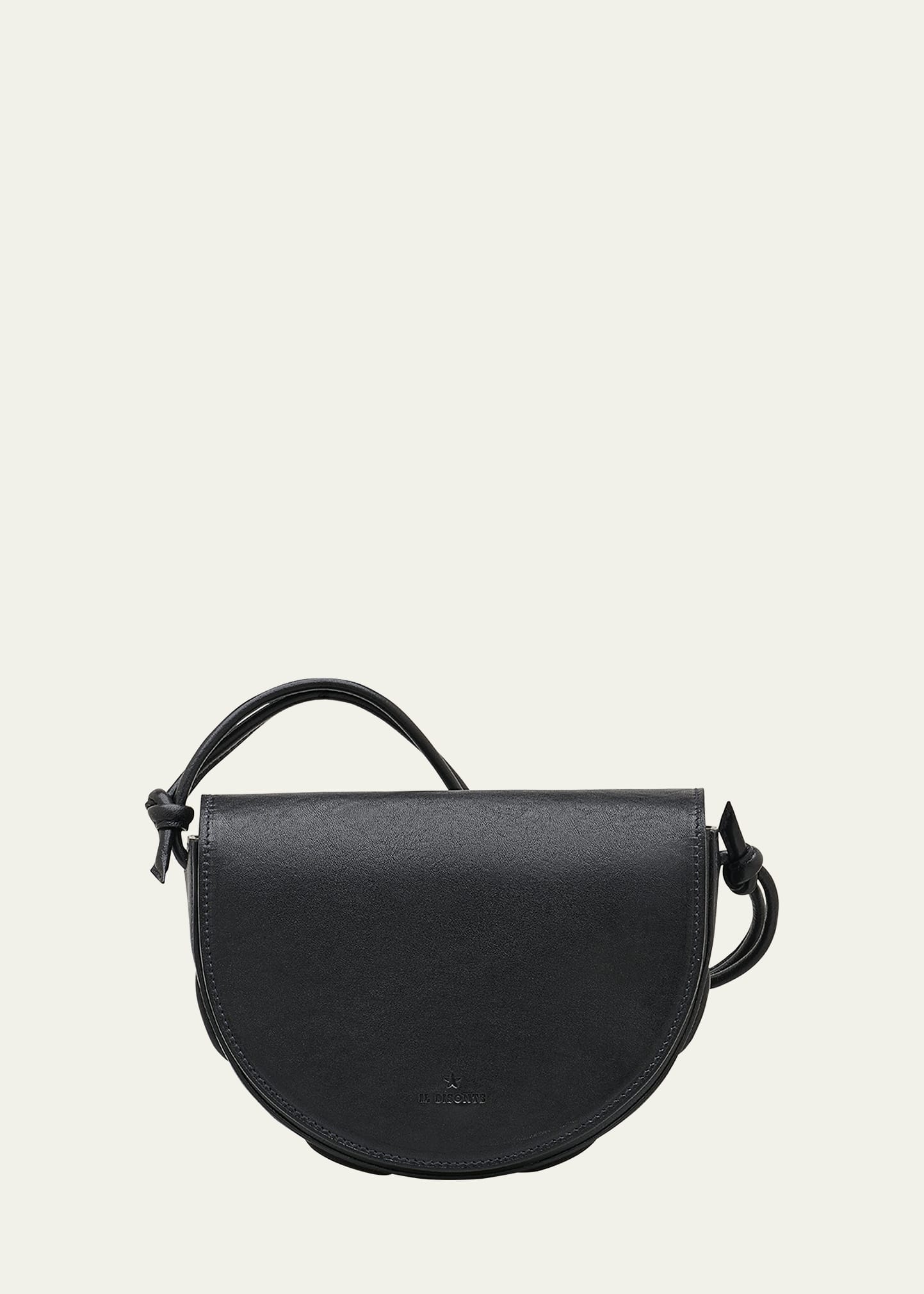 Il Bisonte Snodo Flap Leather Crossbody Bag In Black