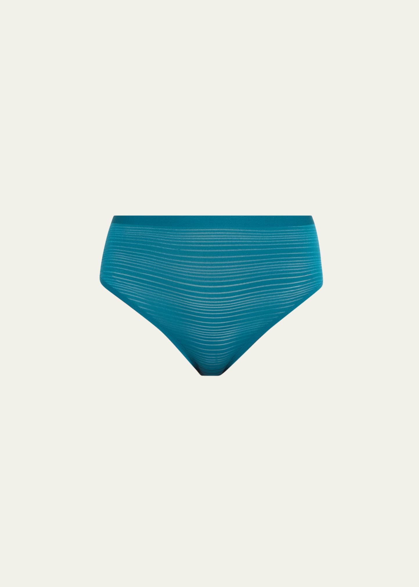 SoftStretch High-Rise Striped Thong