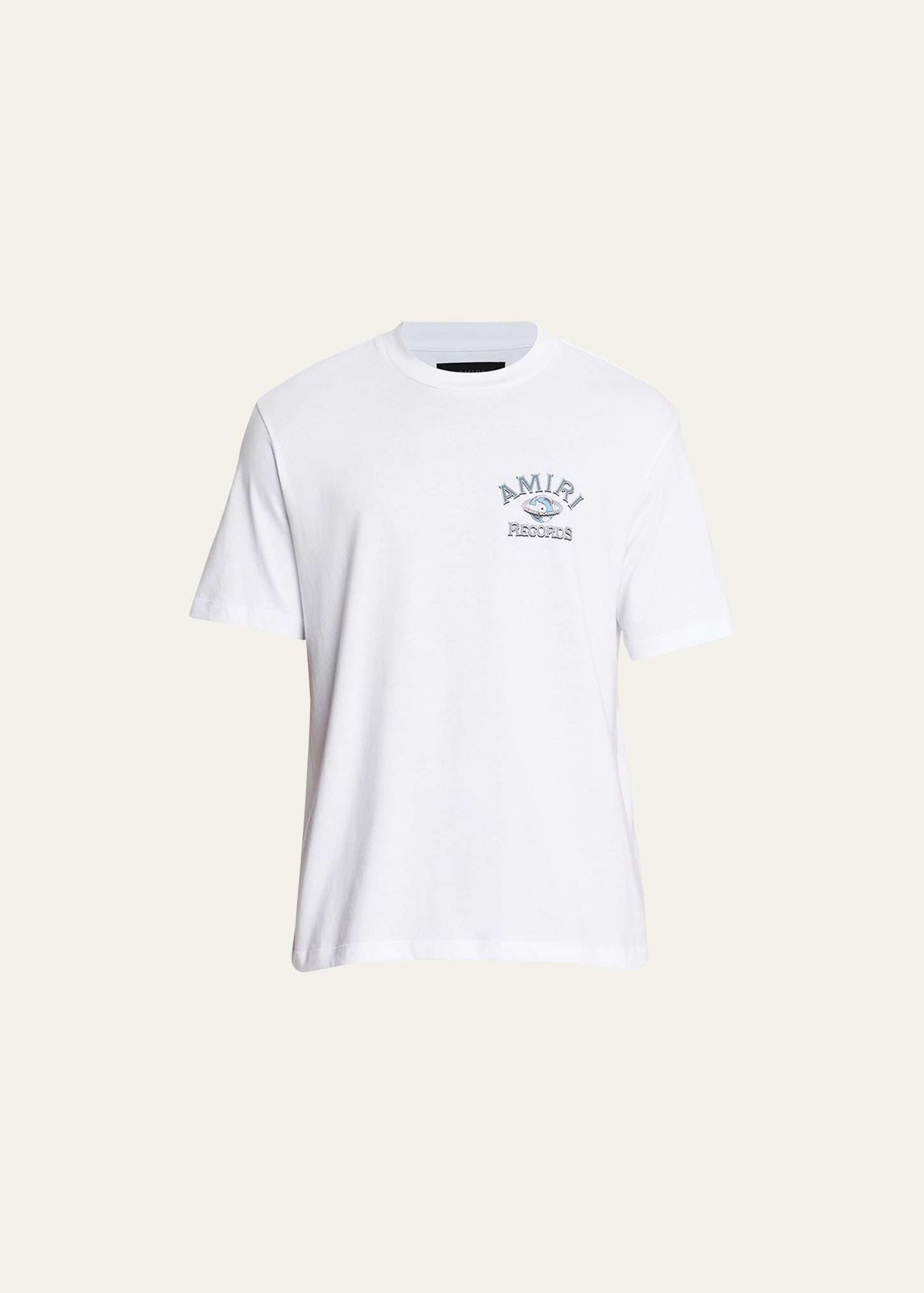 Amiri Global Records-print Cotton T-shirt In White