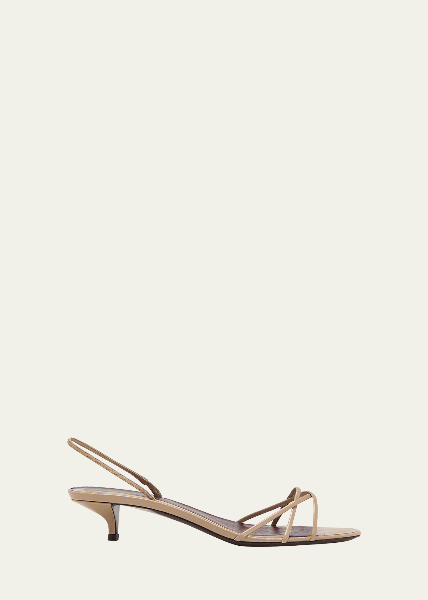The Row 35mm Harlow Leather Sandals In Neutral