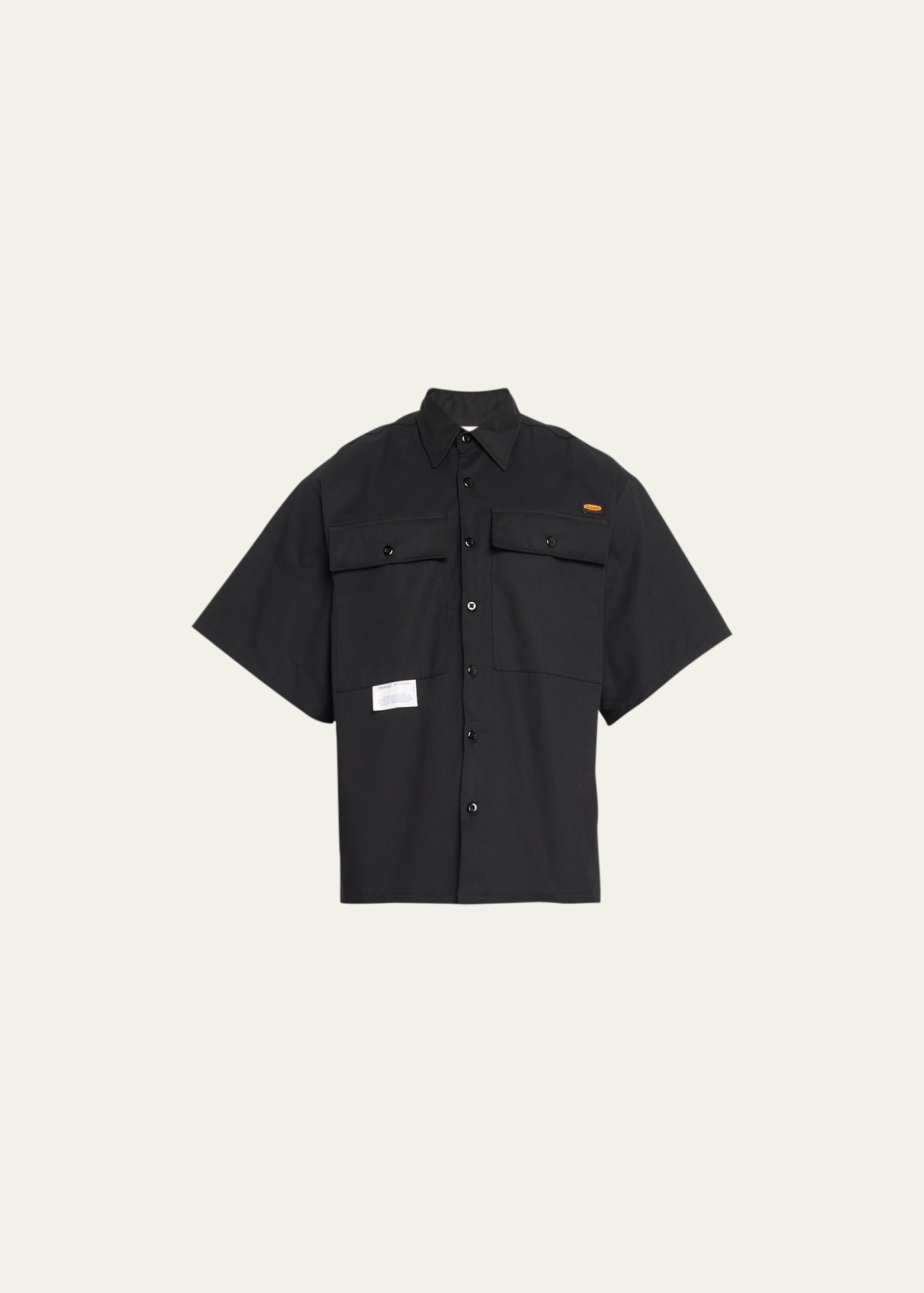 Willy Chavarria X Dickies Men's Boxy Sport Shirt In Black