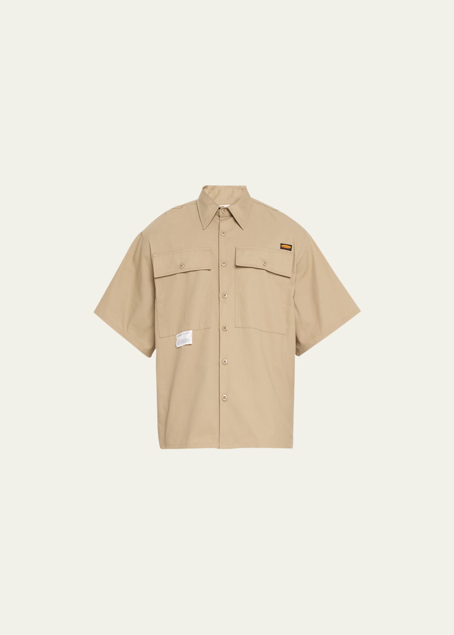 Willy Chavarria X Dickies Men's Boxy Sport Shirt In Khaki