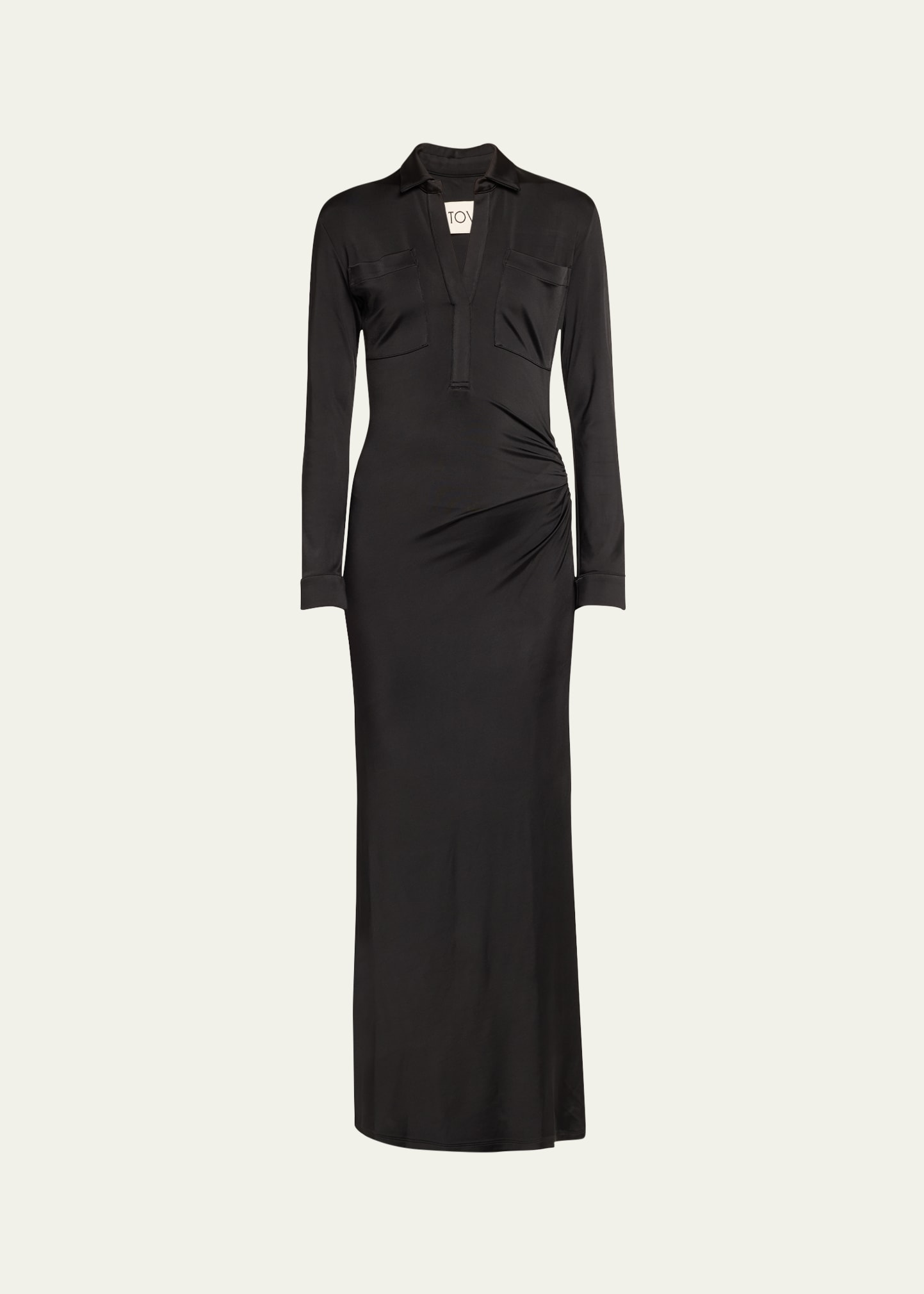 Iana Long-Sleeve Jersey Maxi Dress