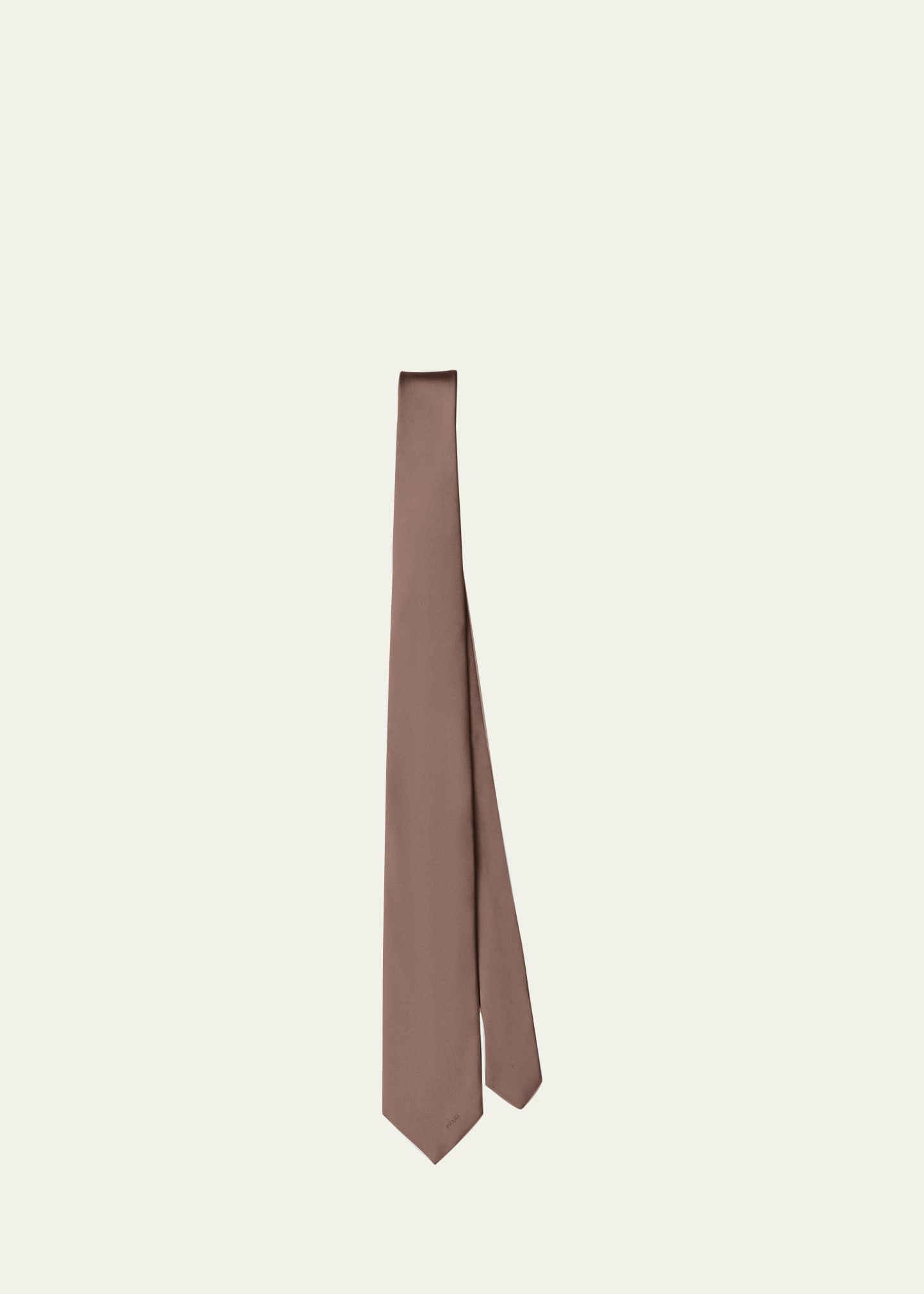 Shop Prada Men's Solid Poplin Tie In F063m Corteccia