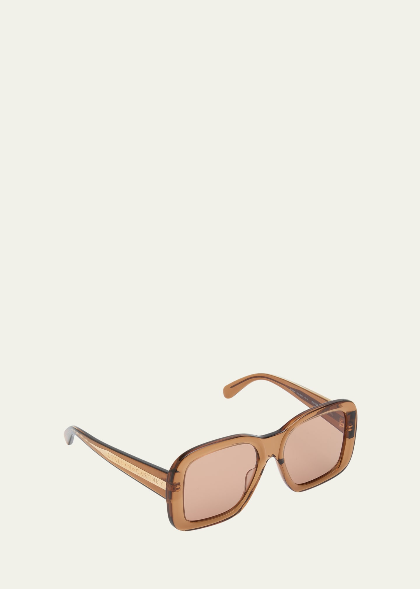 Stella Mccartney 2001 Acetate Square Sunglasses In Brown