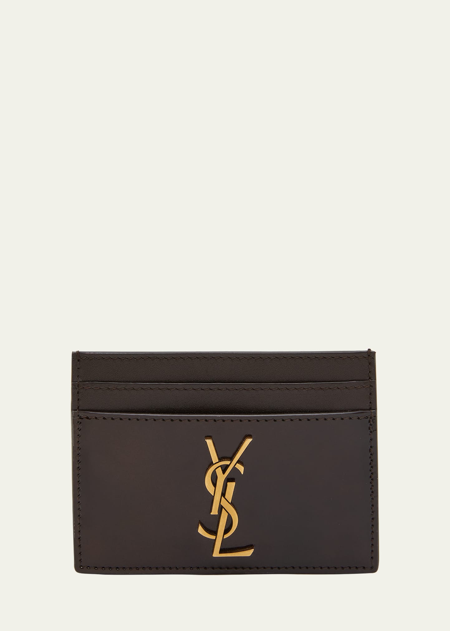 Ysl Leather Card Holder