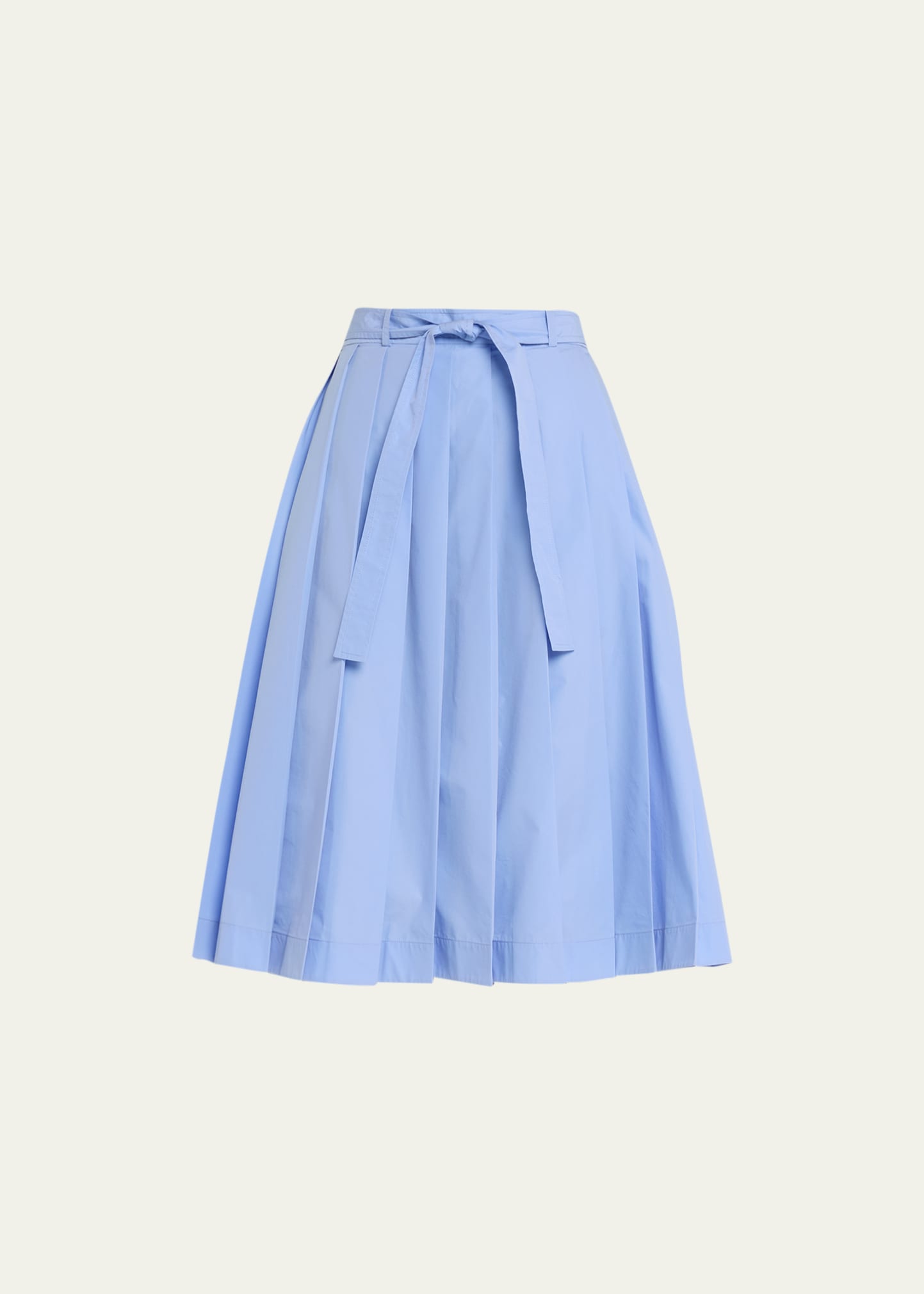 3.1 Phillip Lim Pleated A-line Midi Skirt In Oxford Blue