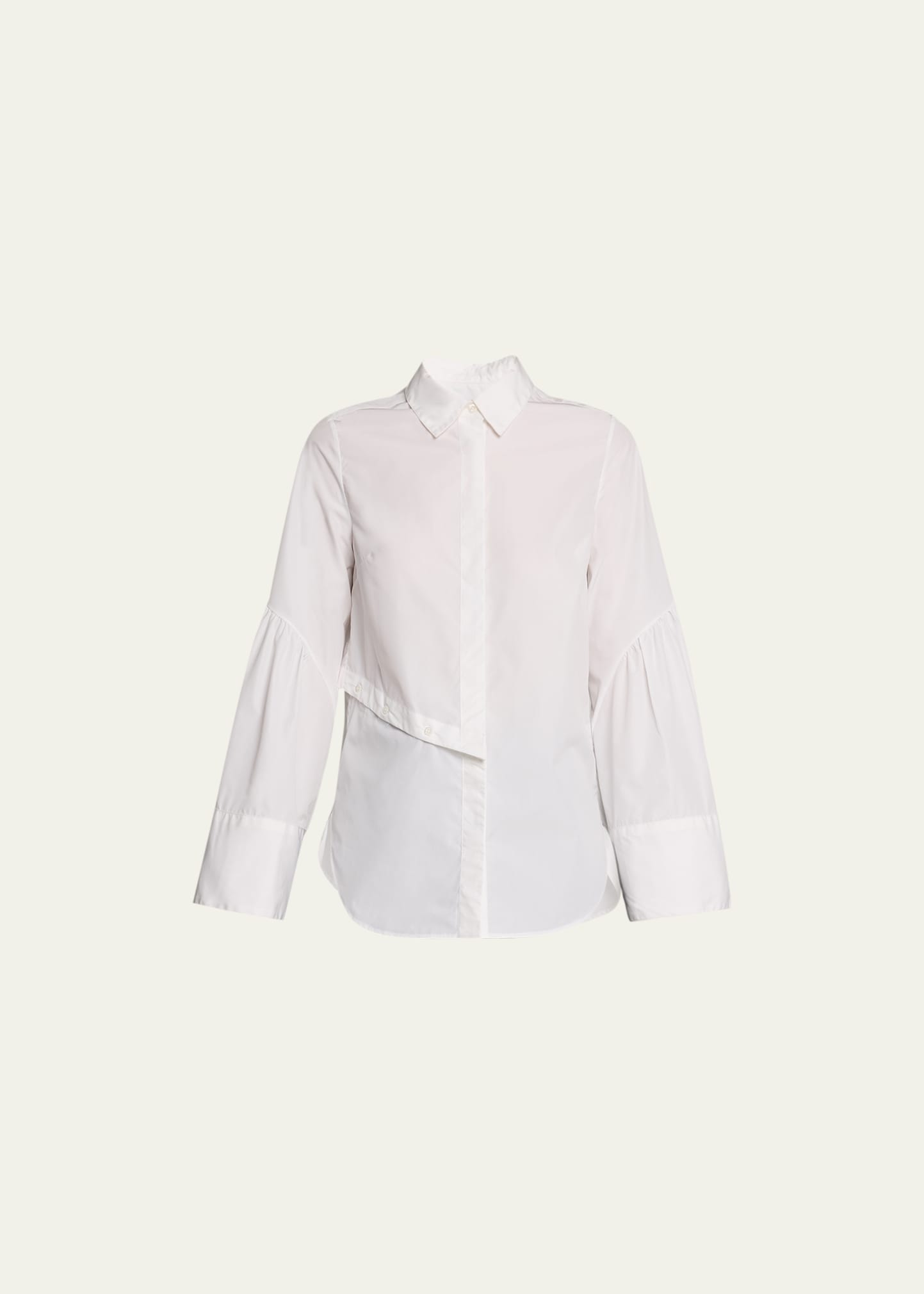 3.1 Phillip Lim / フィリップ リム Ls Shirt W Asymmetric Button In White