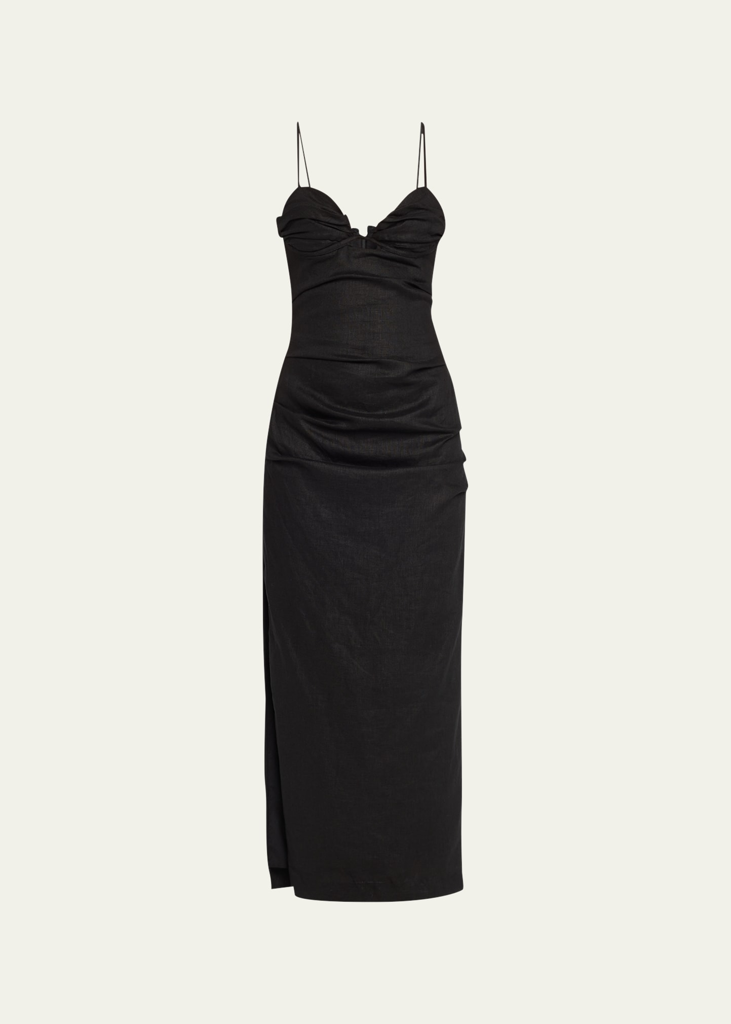 Shop Sir Noemi Balconette Midi Dress In Black