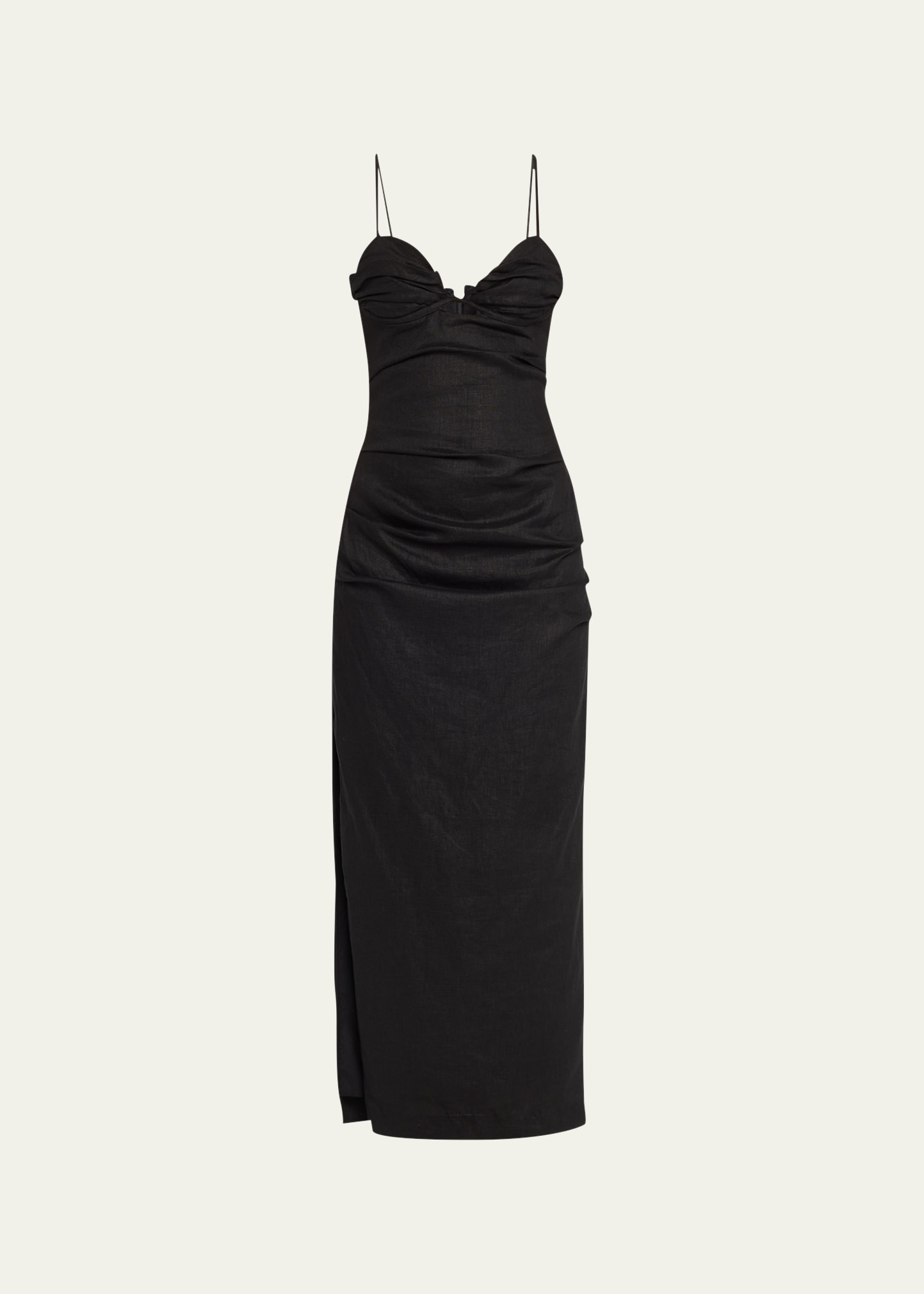 Sir Noemi Balconette Midi Dress In Black