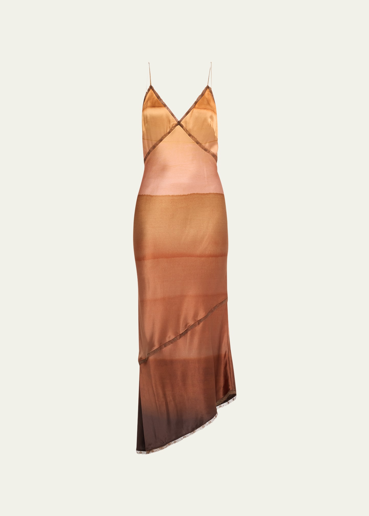 Sir Martina V-neck Midi Slip Dress In Ombre
