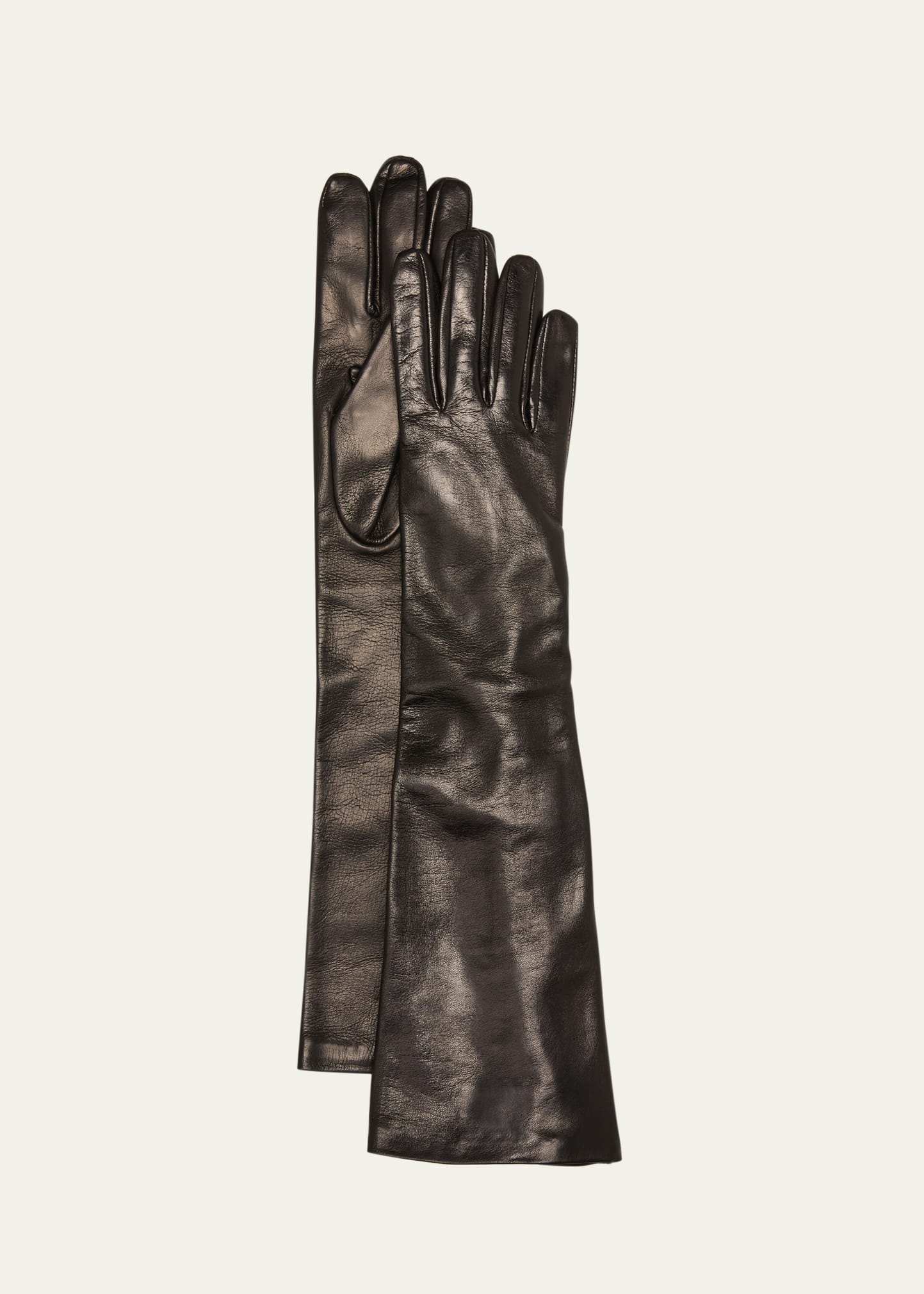 Jil Sander Patent Leather Zip Gloves In 001 Black